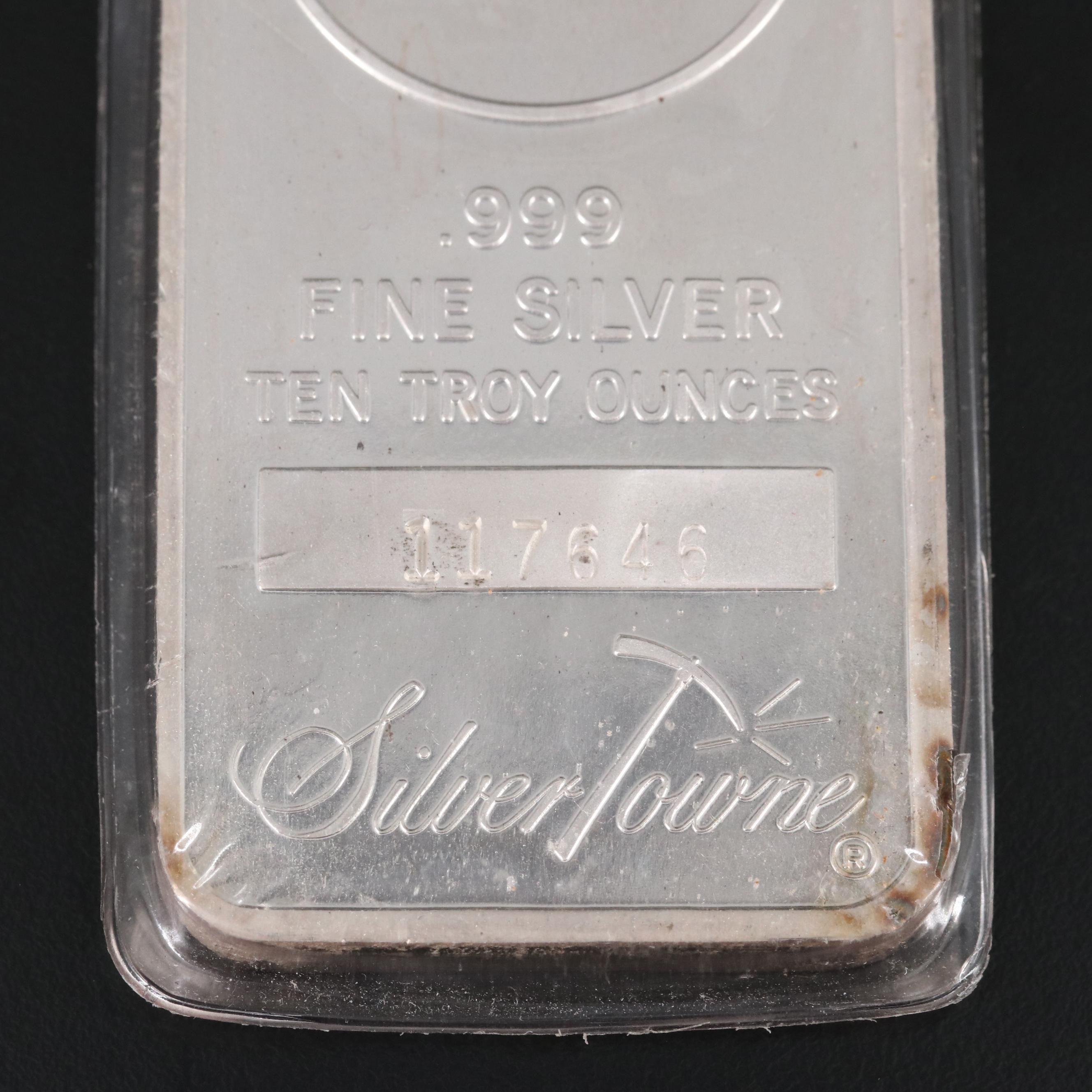 Two Ten Troy Ounce .999 Silver Bars