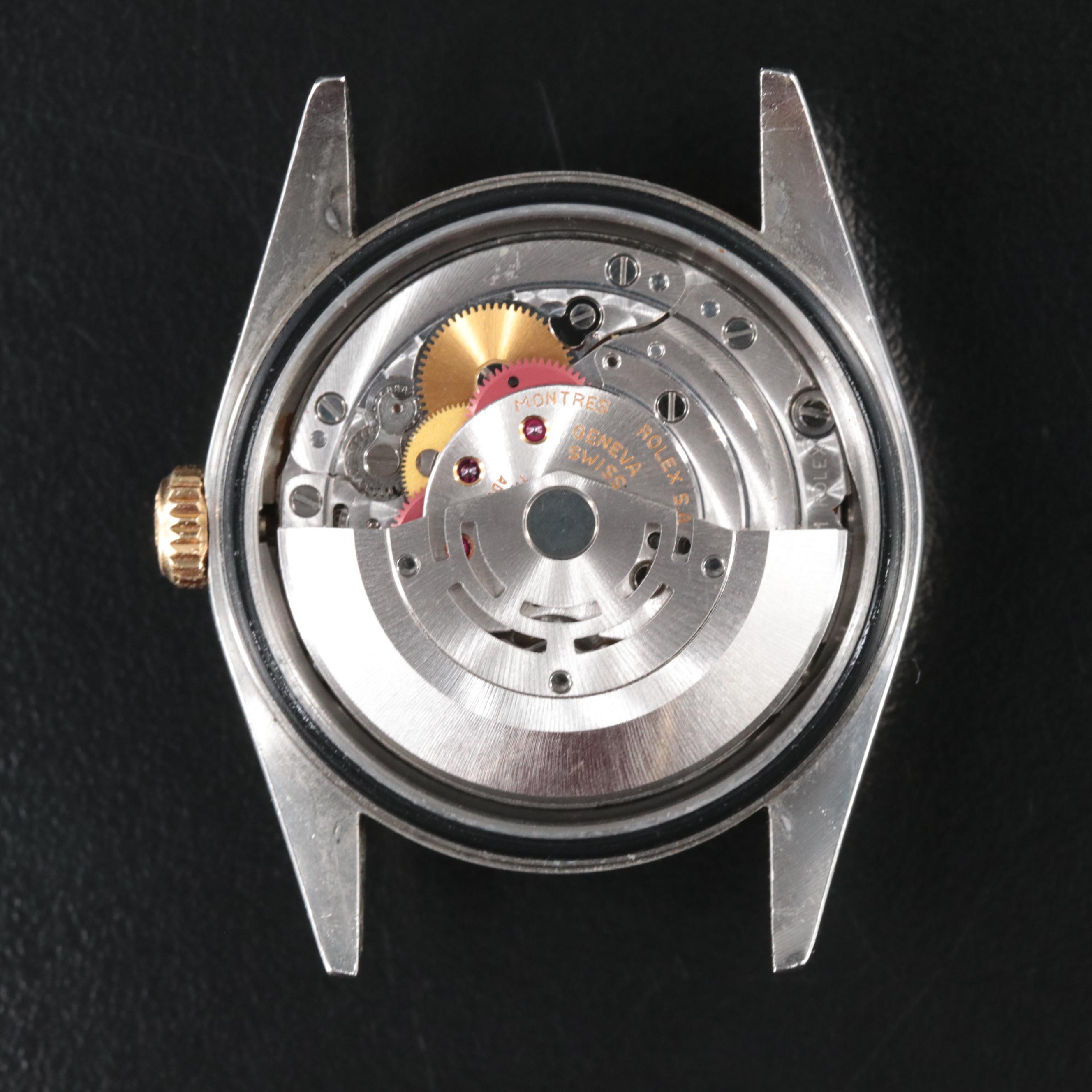 1991 Rolex Black Pyramid Roman Dial Datejust Watch