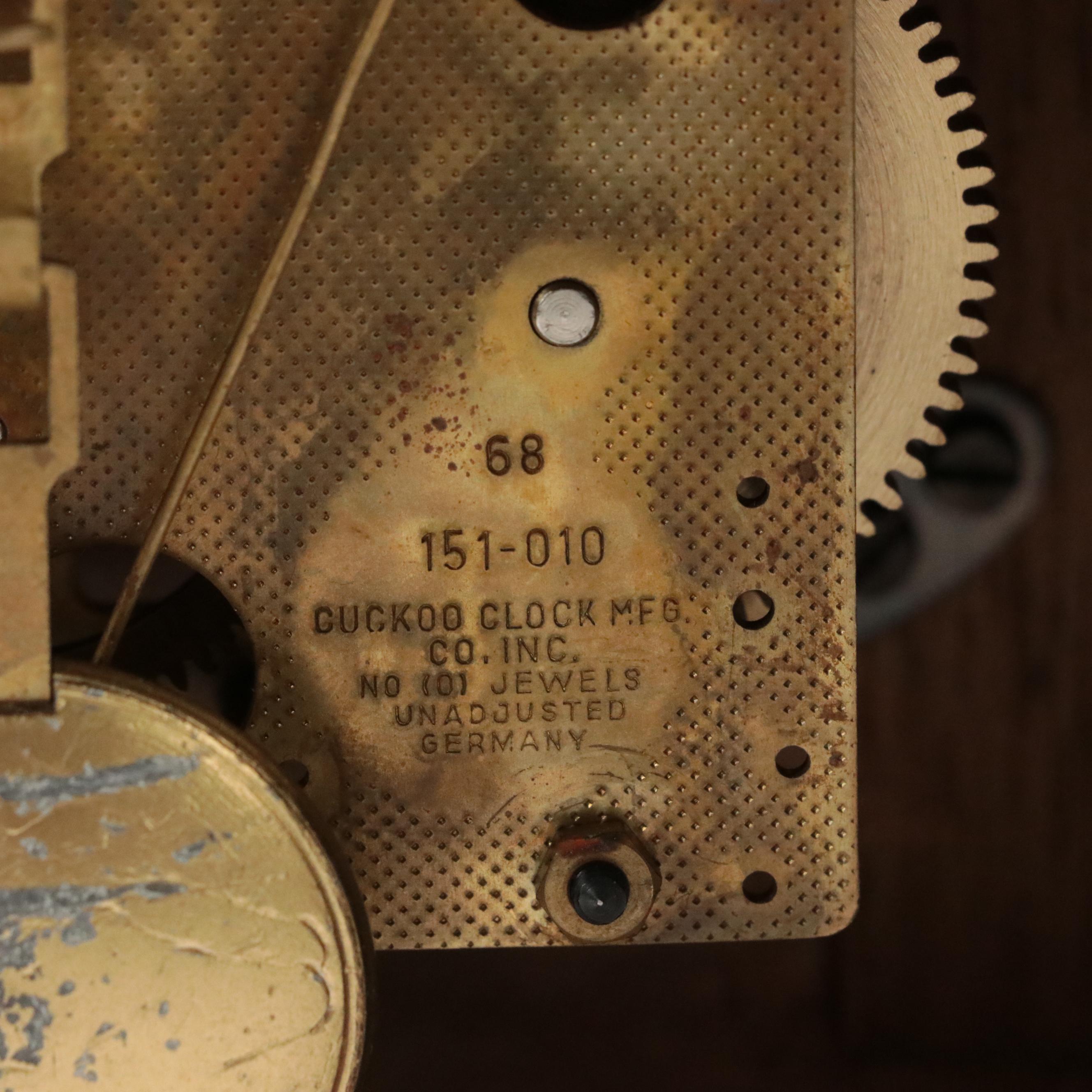 Linden German Wooden Mantel Clock, 1970s