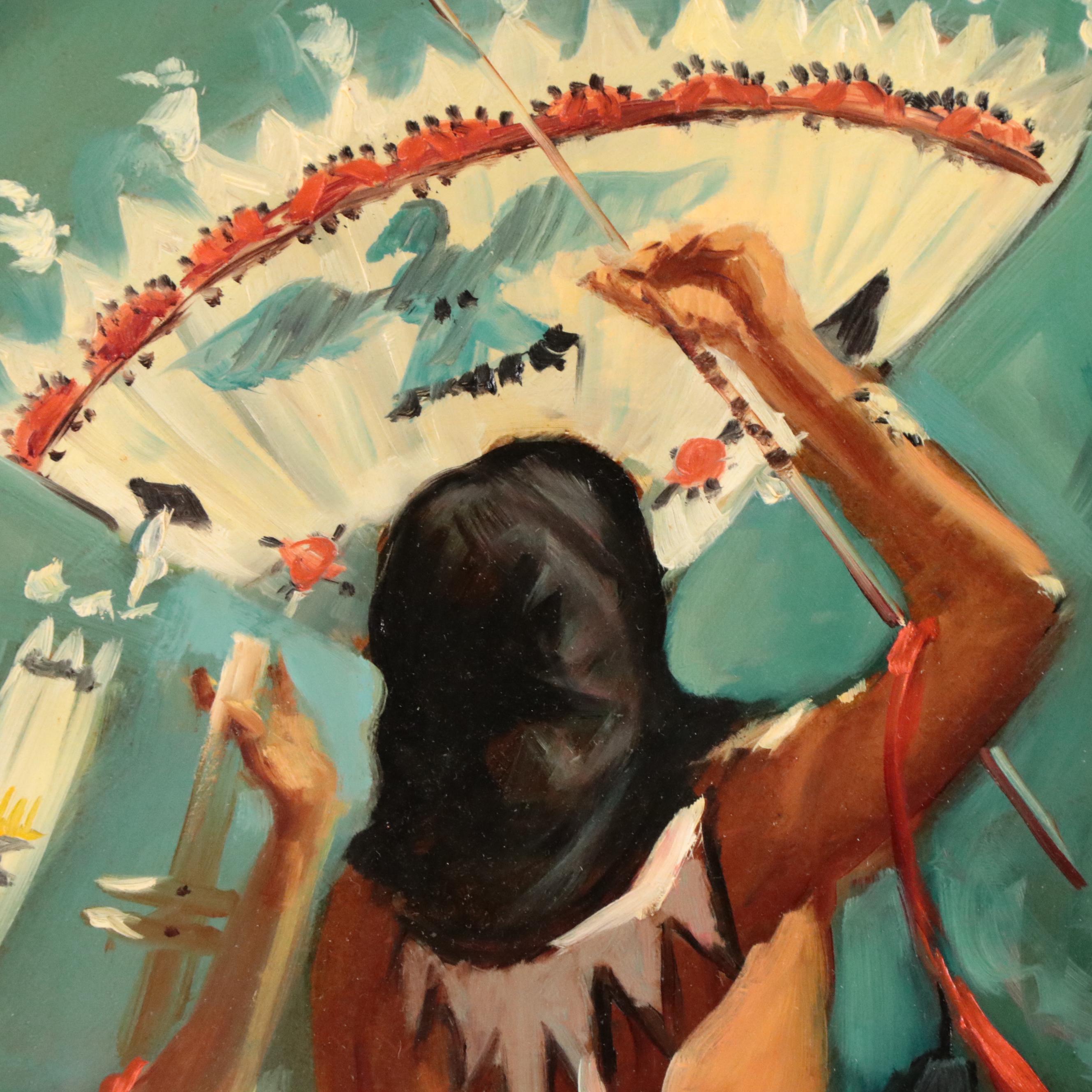 Oil Painting of Hopi Katsina Dancers