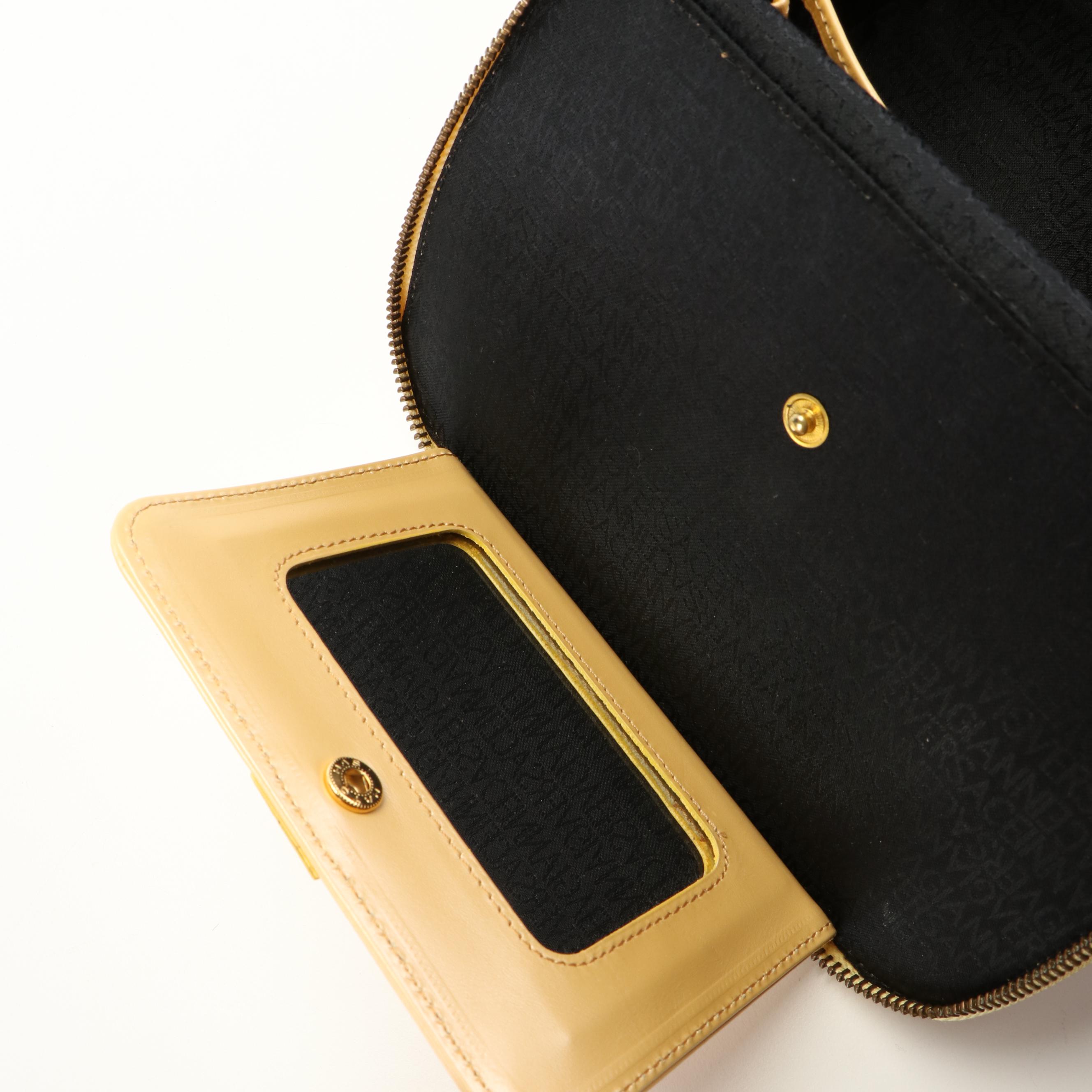 Gianni Versace Embossed Leather Vanity Bag