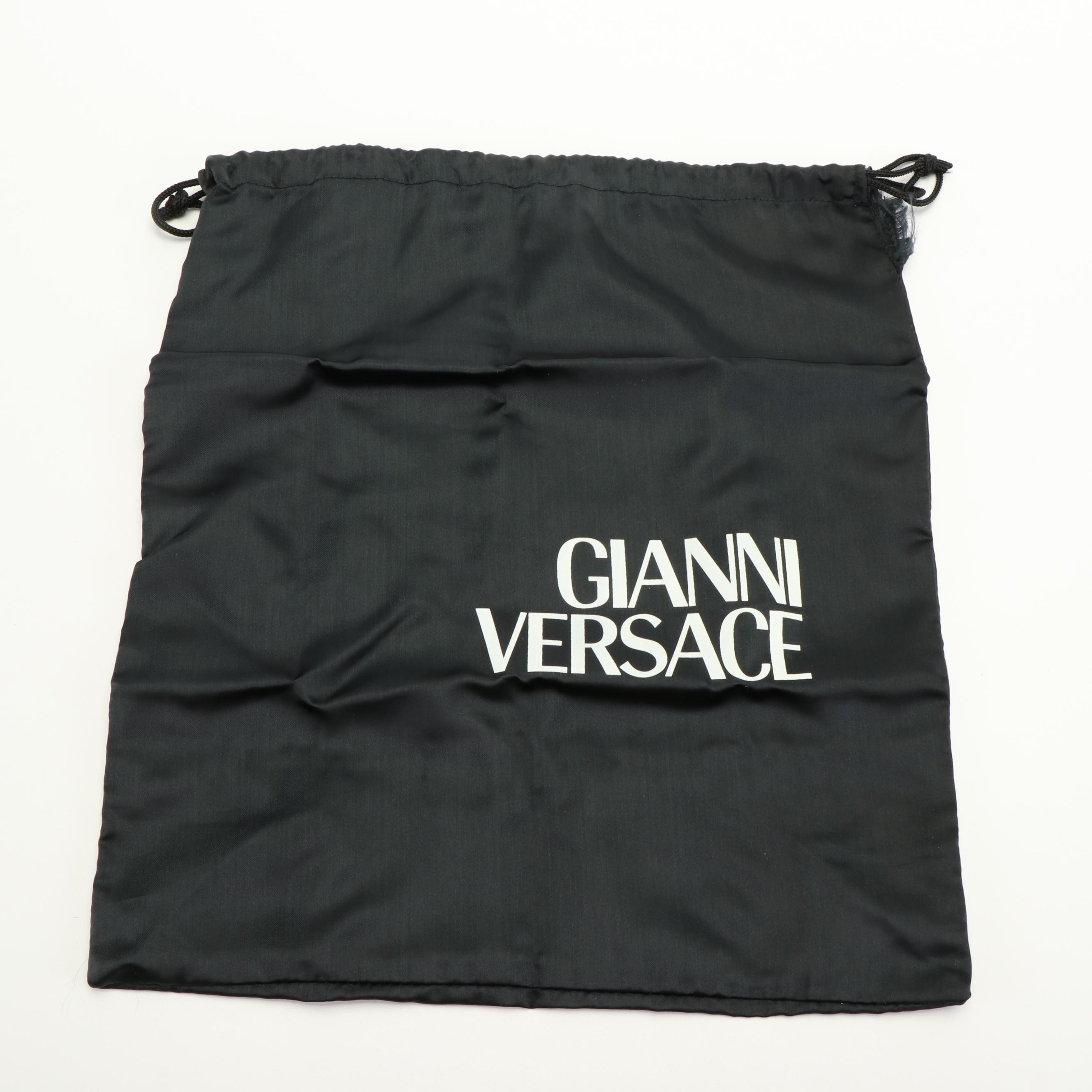 Gianni Versace Embossed Leather Vanity Bag
