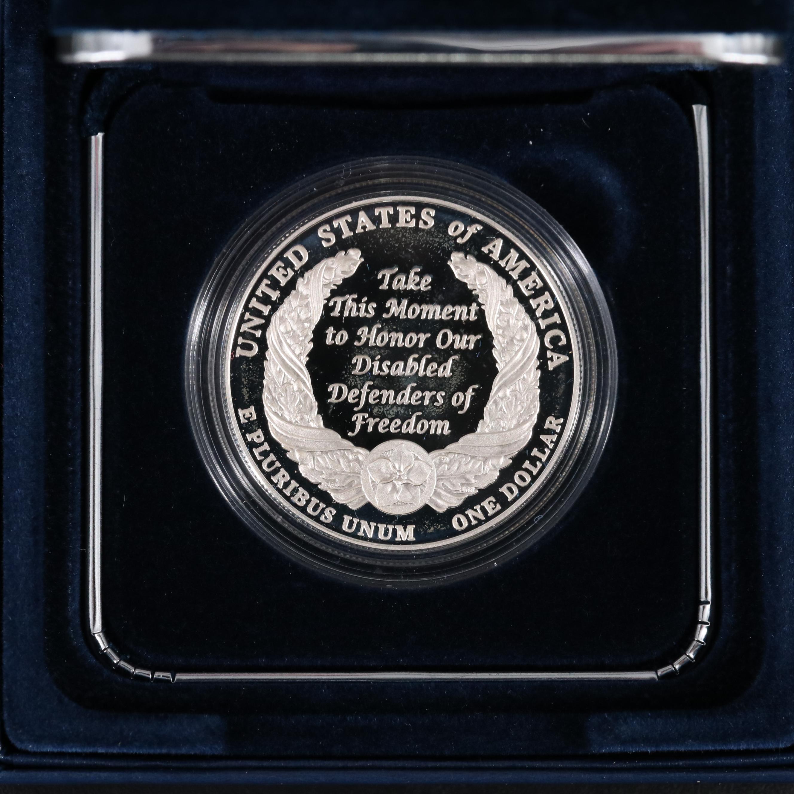 Three Modern Commemorative Proof Silver Dollars