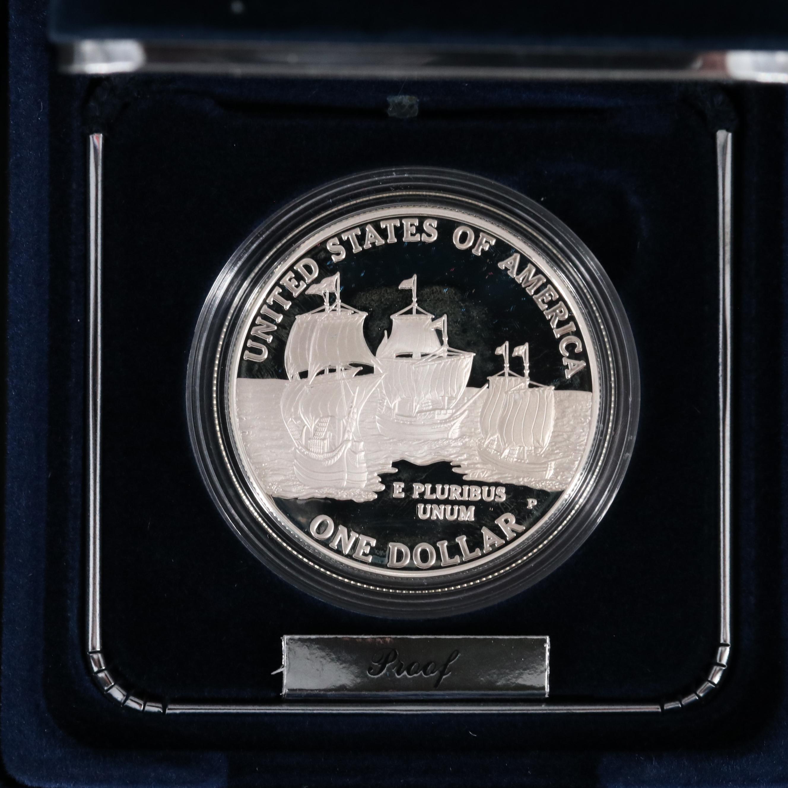 Three Modern Commemorative Proof Silver Dollars