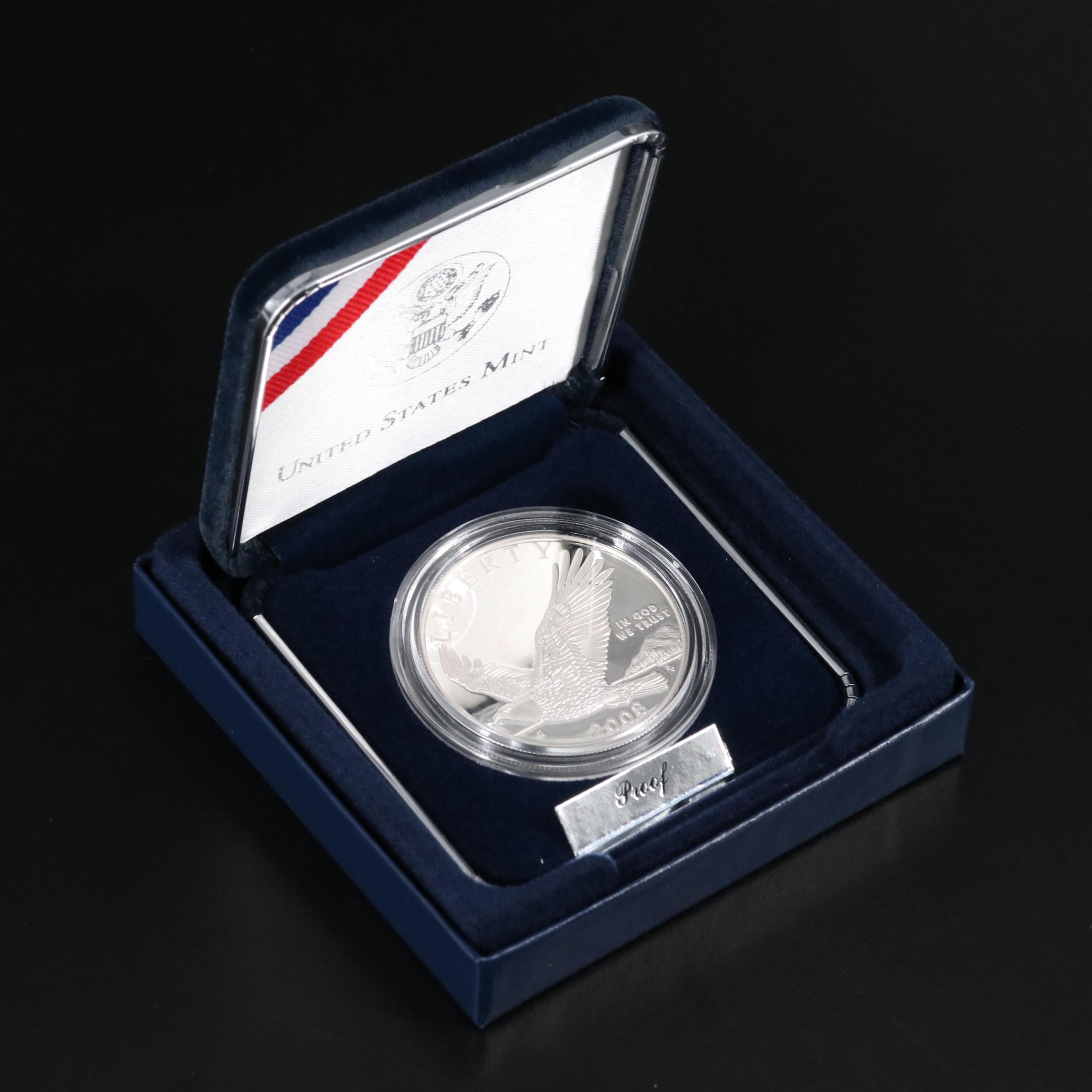 Three Modern Commemorative Proof Silver Dollars