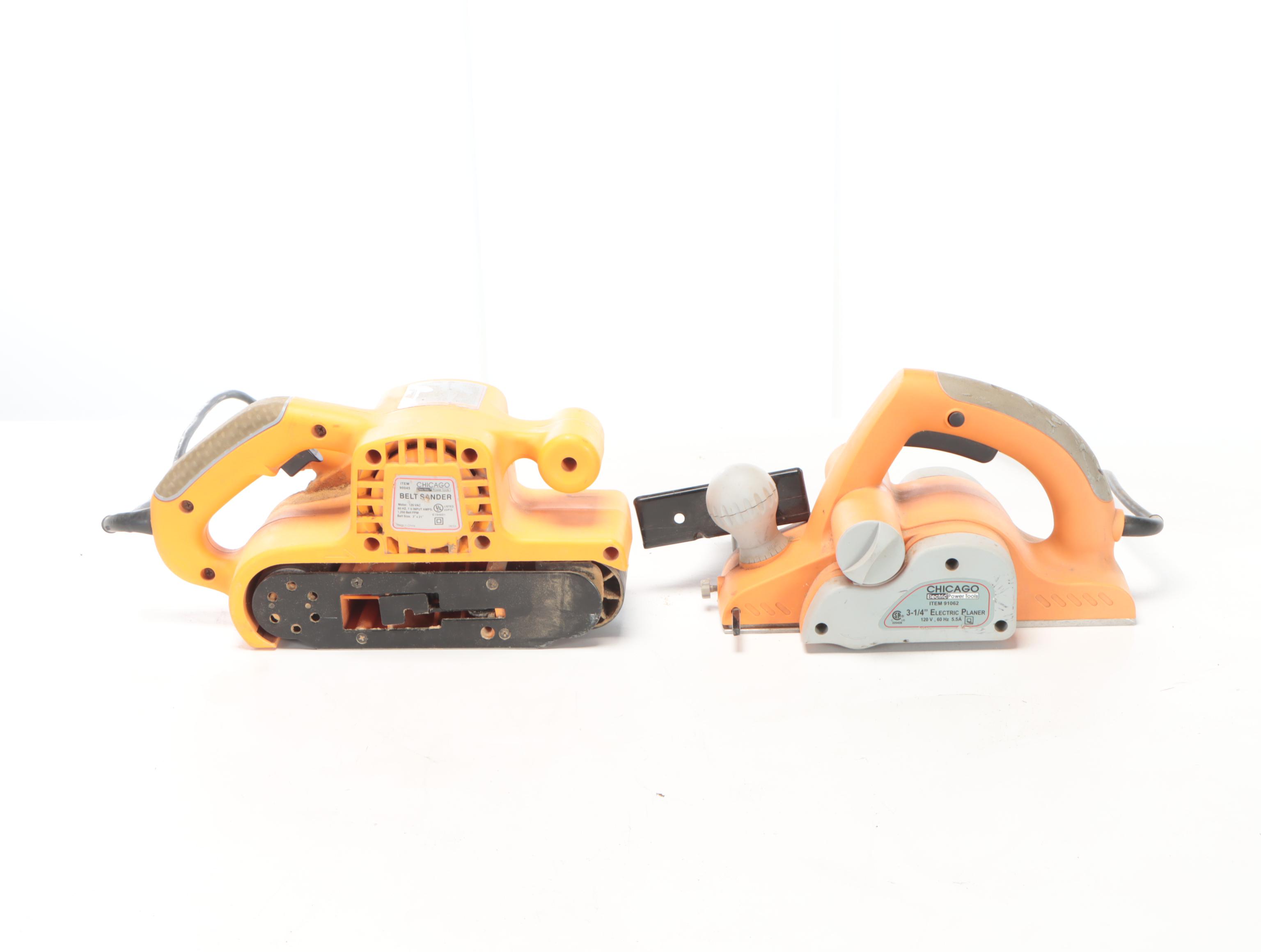 Chicago Belt Sander, Electric Planer, Craftsman and More Power Tools