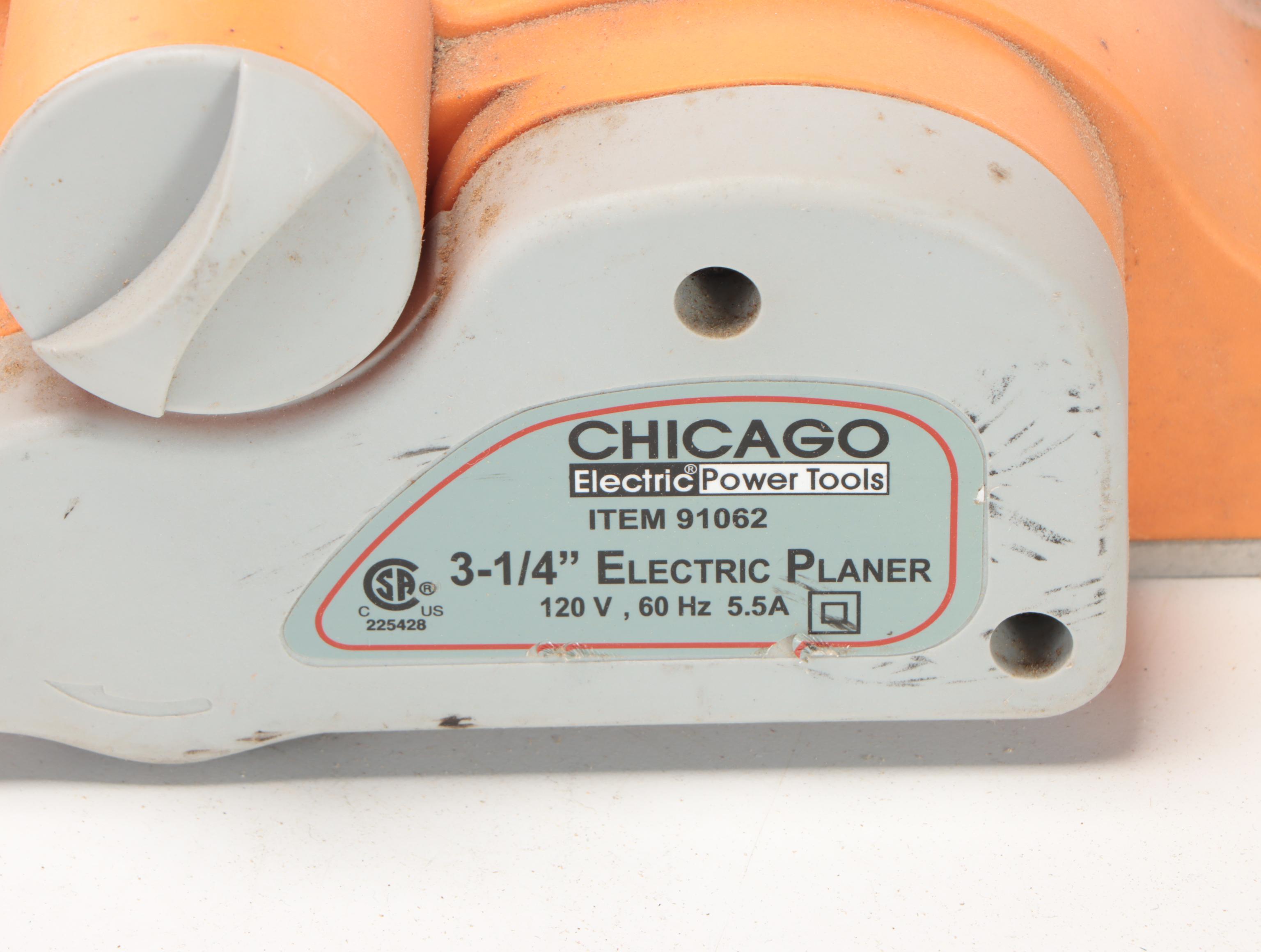 Chicago Belt Sander, Electric Planer, Craftsman and More Power Tools