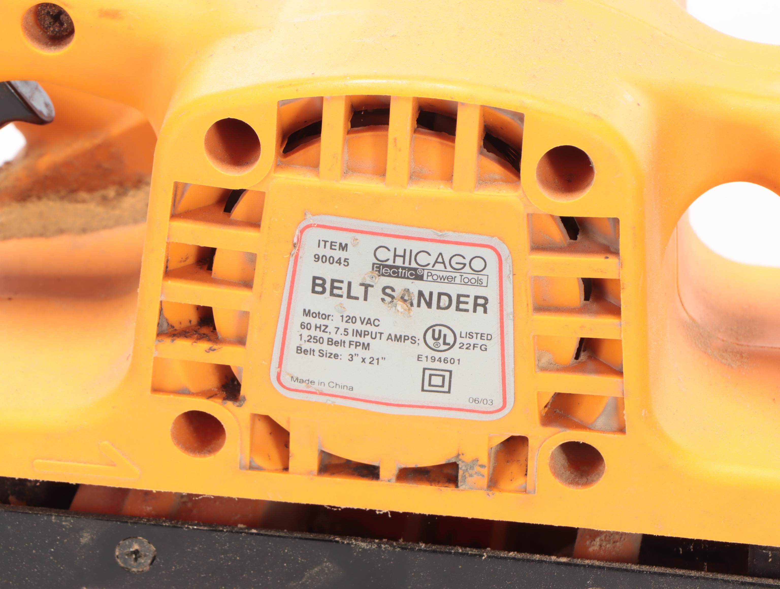 Chicago Belt Sander, Electric Planer, Craftsman and More Power Tools