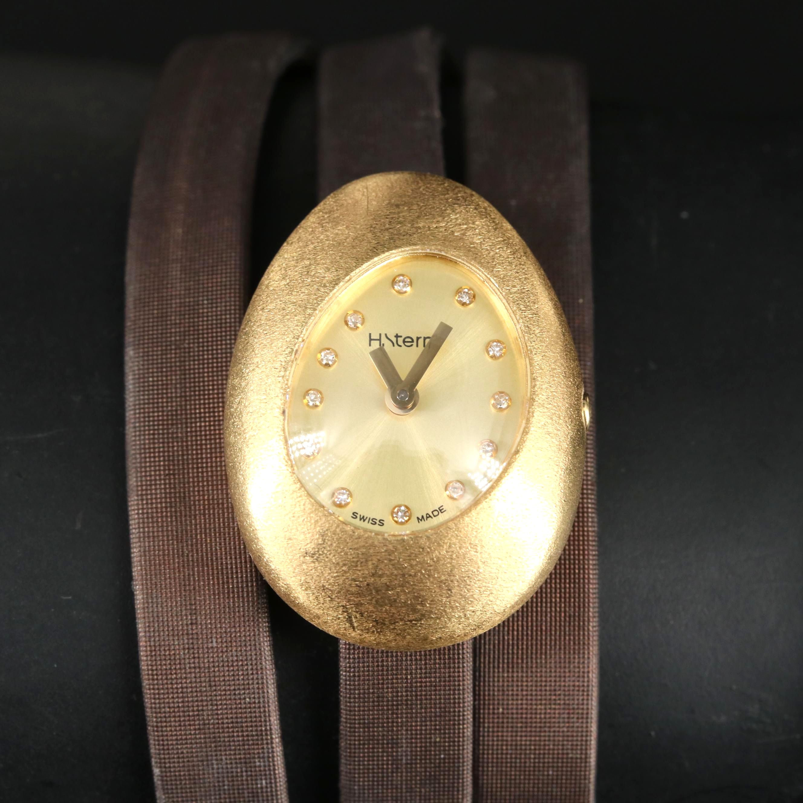 18K Diamond Dial H. Stern "Golden Stones" Swiss Watch