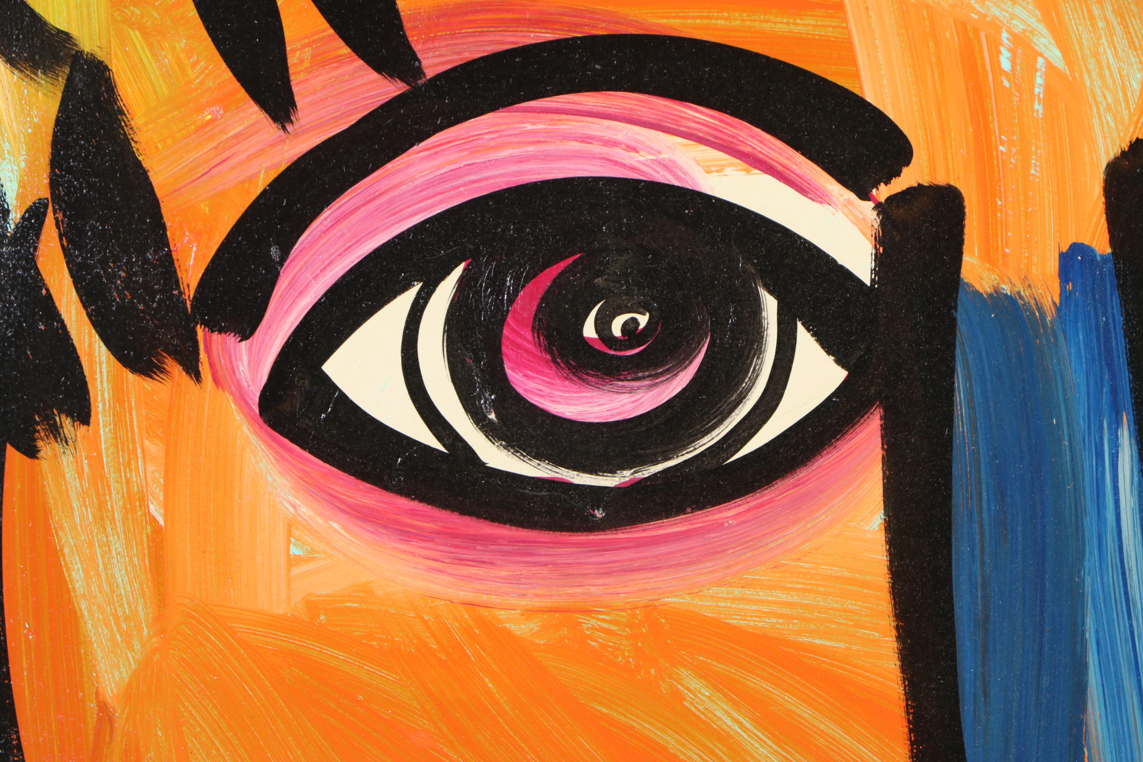 Peter Keil Large-Scale Abstract Painting "Andy Warhol"