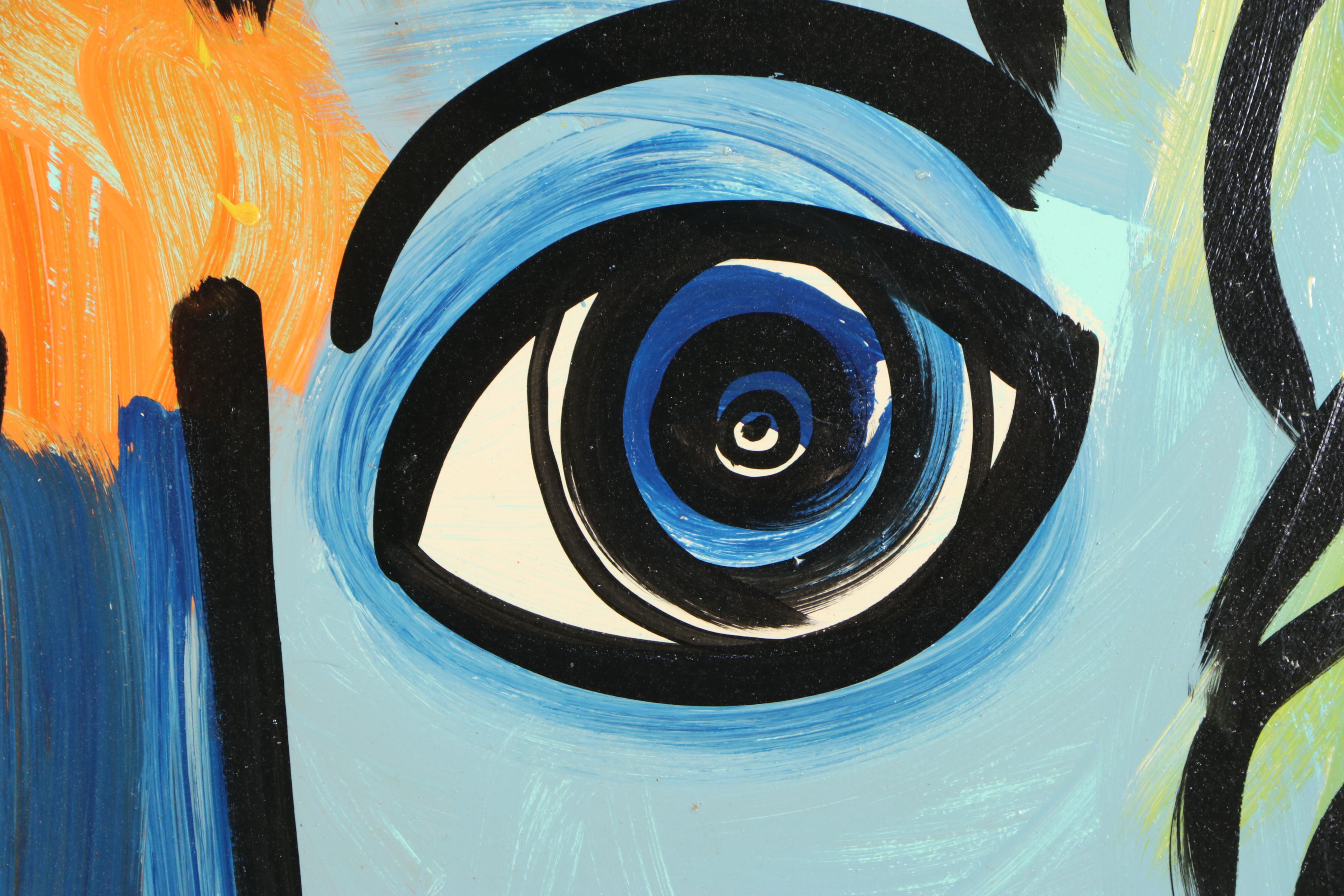Peter Keil Large-Scale Abstract Painting "Andy Warhol"