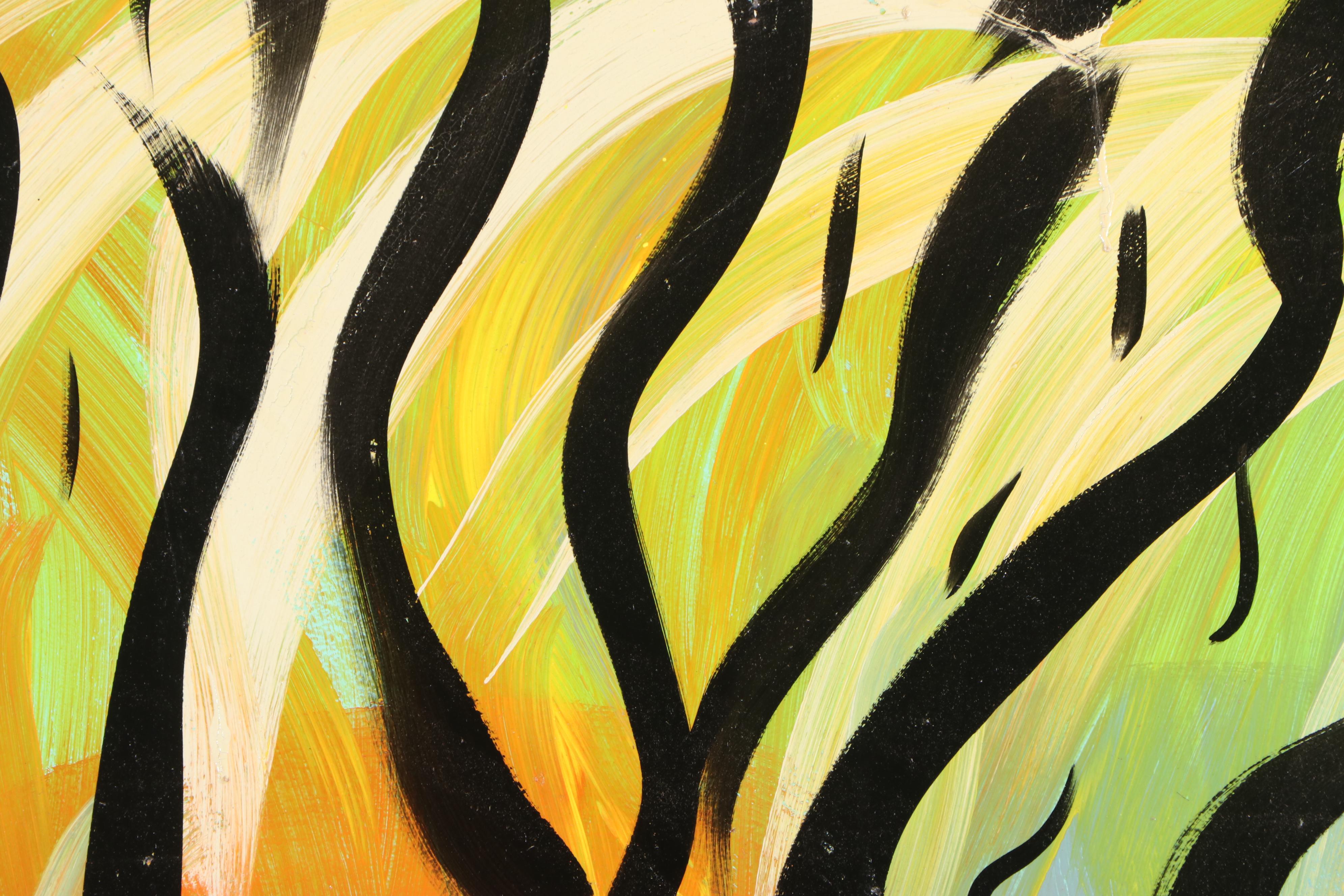 Peter Keil Large-Scale Abstract Painting "Andy Warhol"
