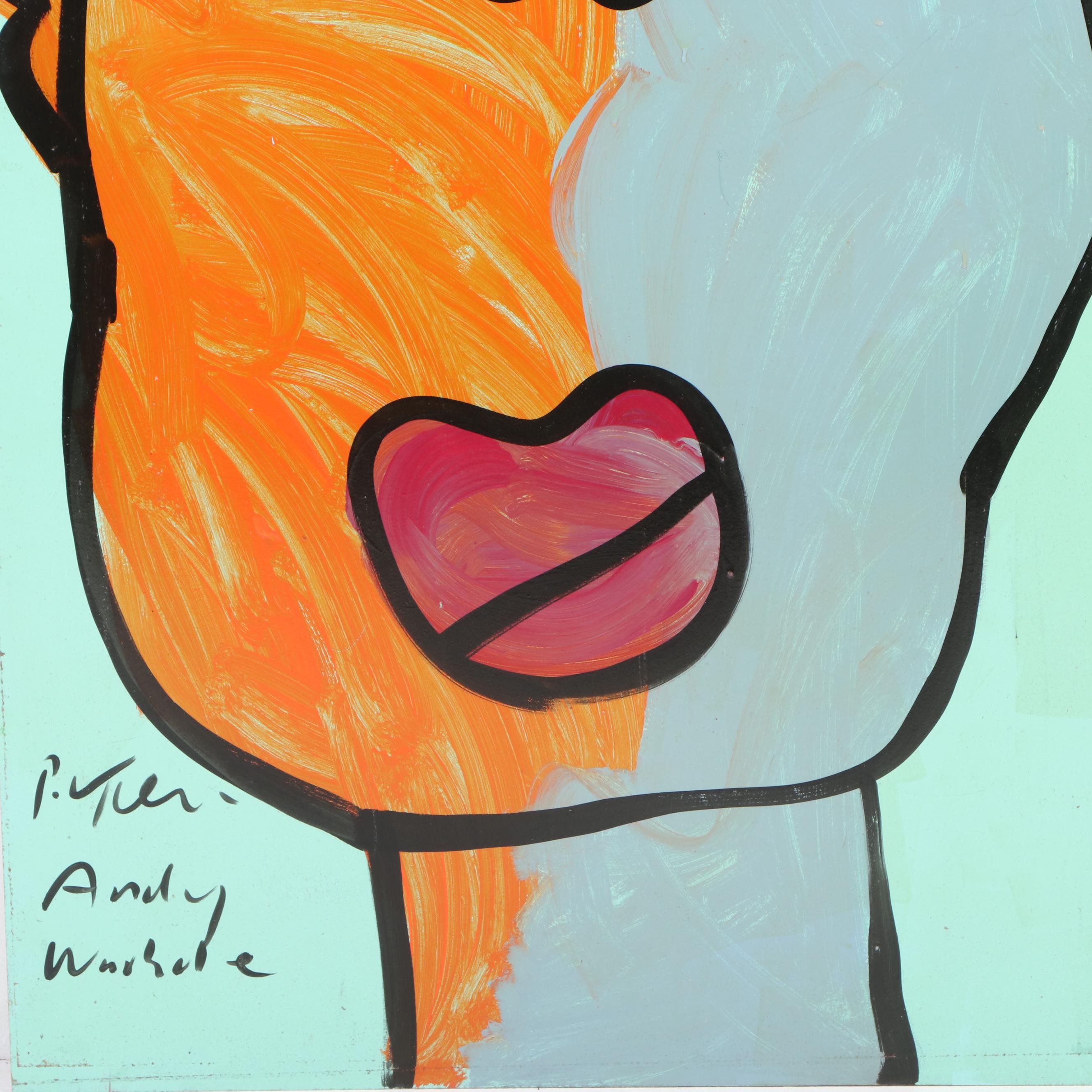 Peter Keil Large-Scale Abstract Painting "Andy Warhol"