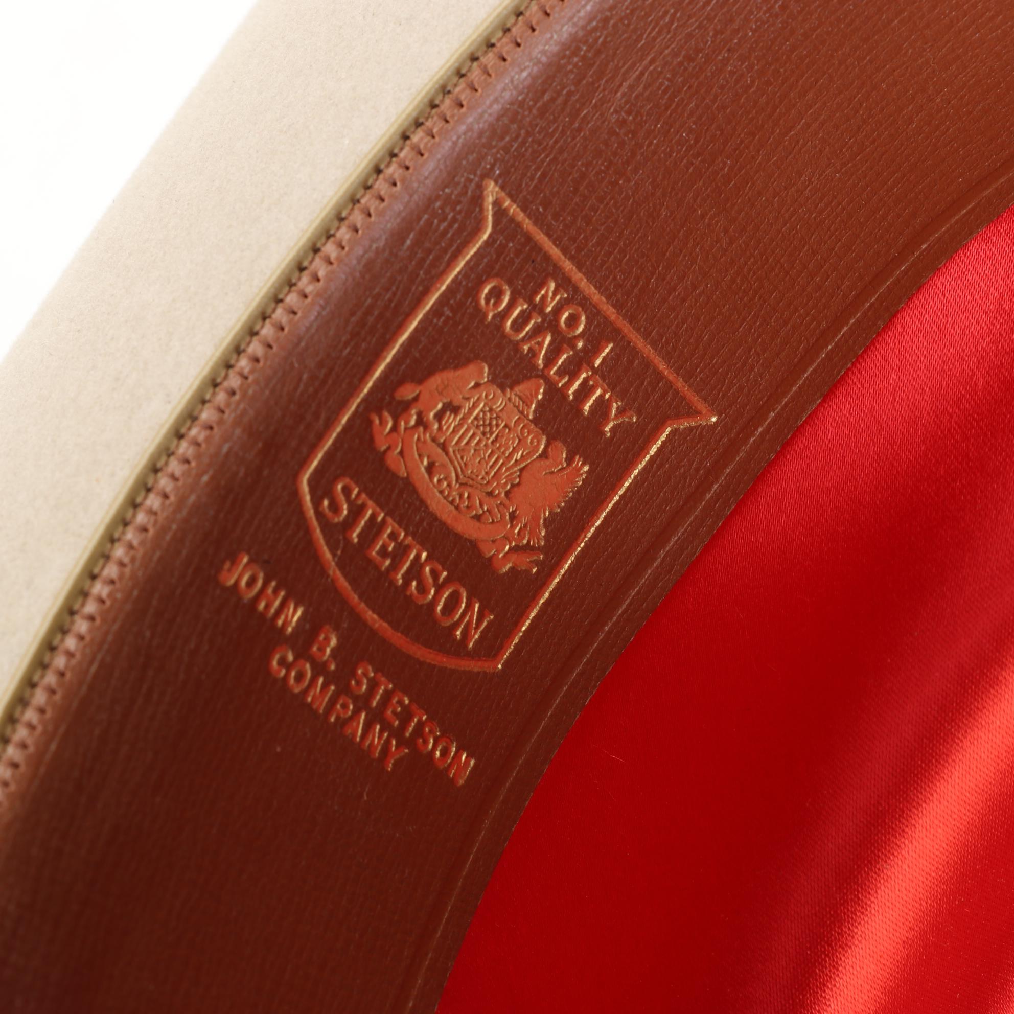 Tan Felt Stetson 7.25" Hat With Original Hat Box and Insert