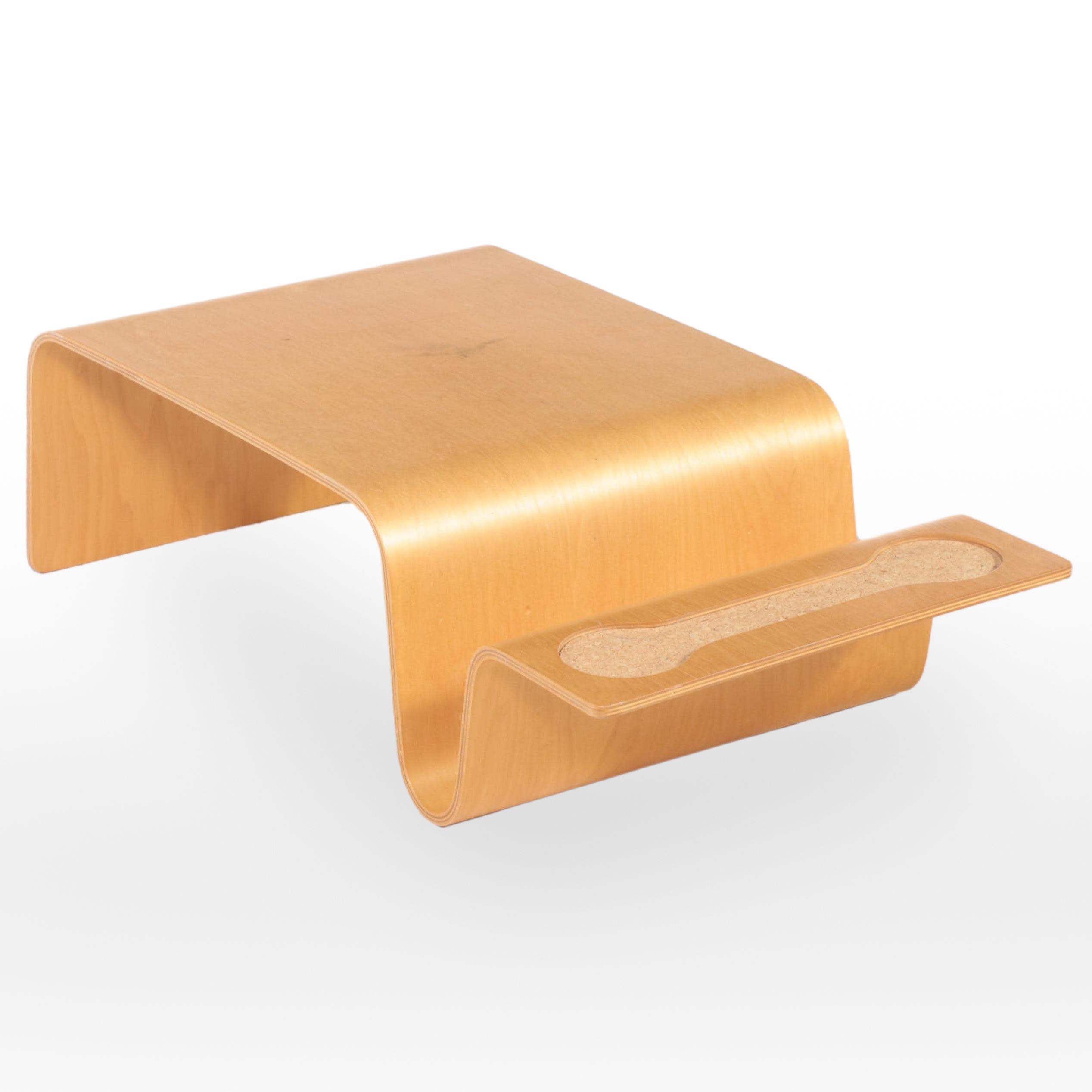 Offi & Co. Modernist Molded Birch Plywood and Cork "Overlap" Bed Tray