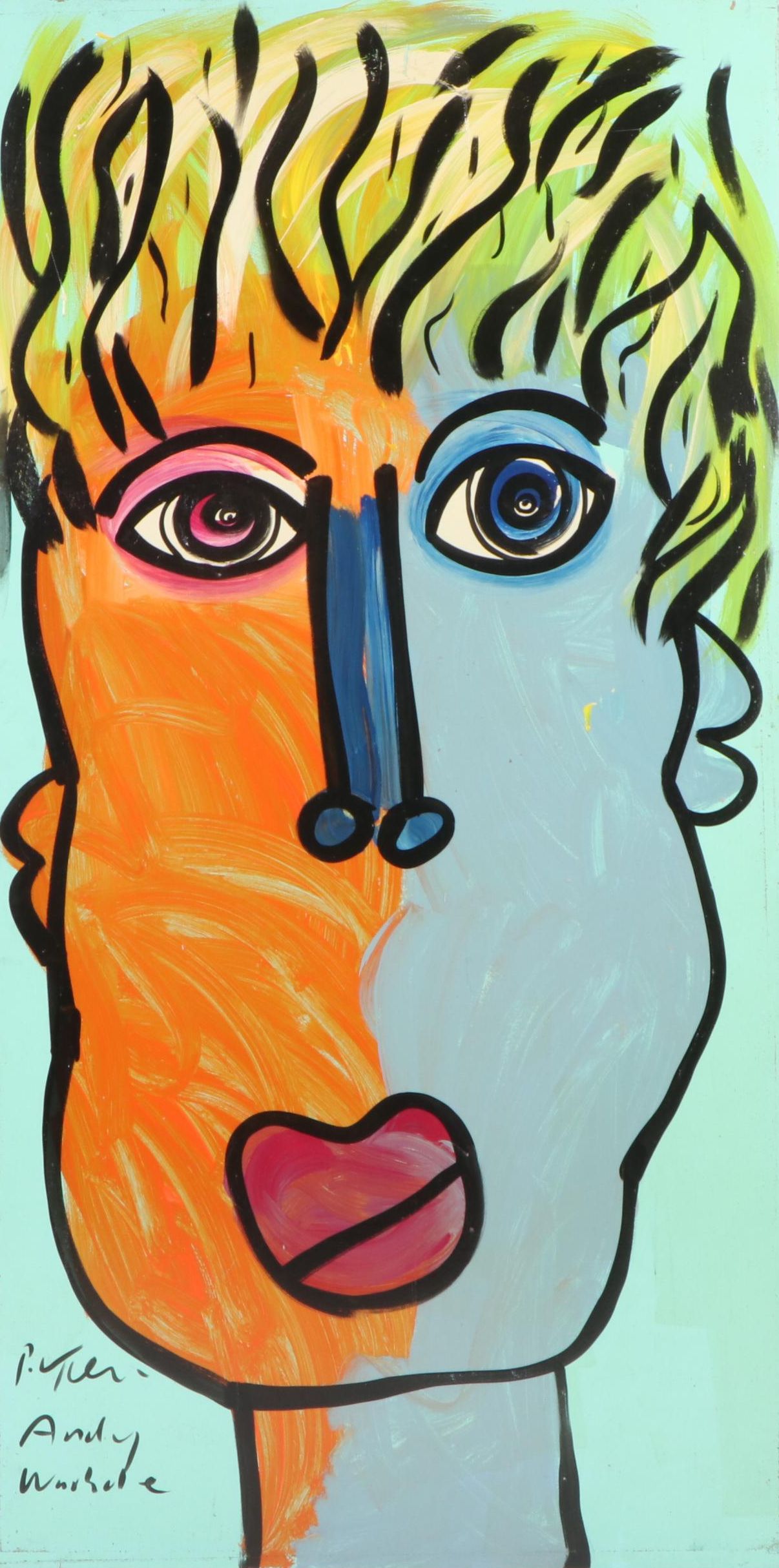 Peter Keil Large-Scale Abstract Painting "Andy Warhol"