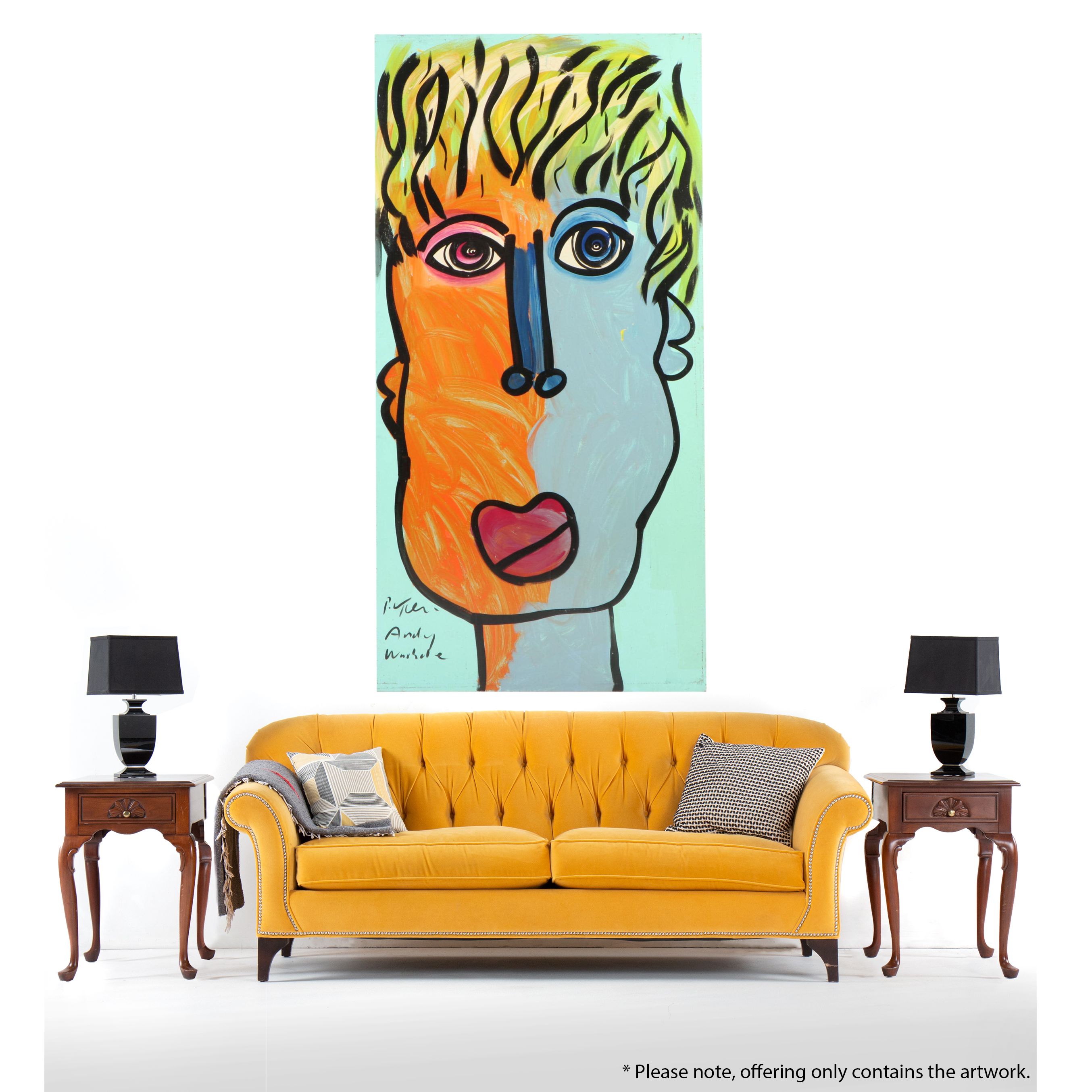 Peter Keil Large-Scale Abstract Painting "Andy Warhol"