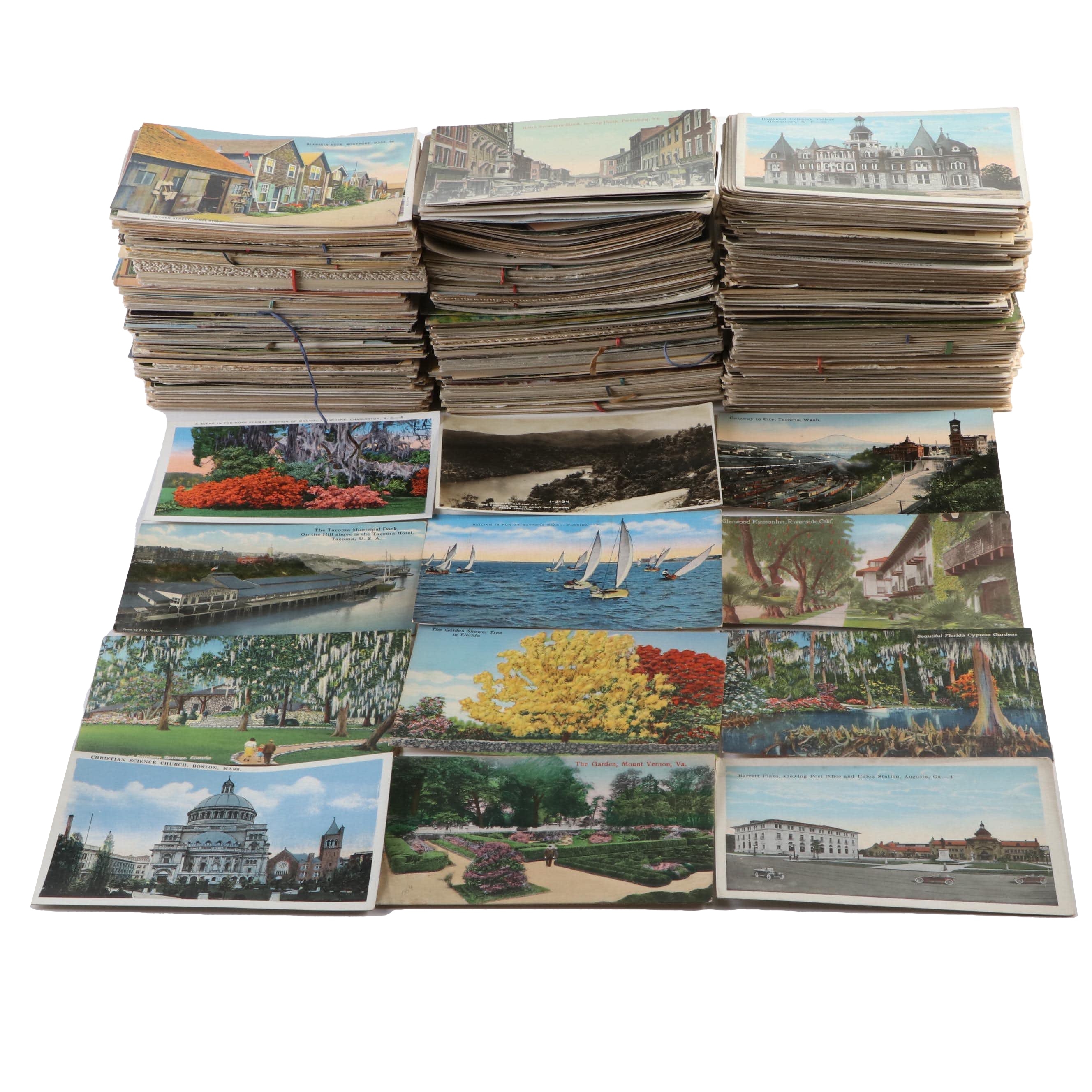 North Carolina, California, Virginia and Other Souvenir Postcards