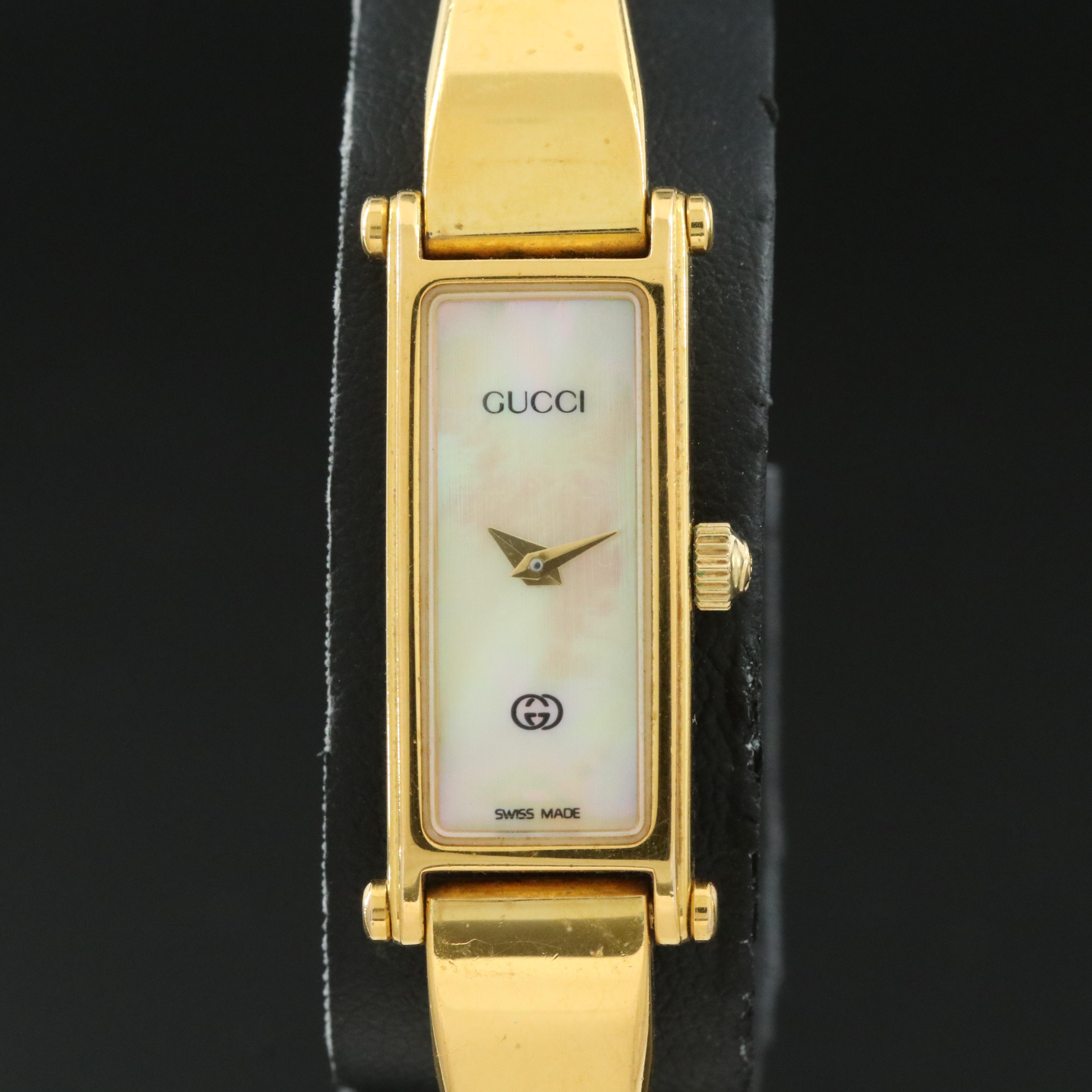 Gucci Mother-of-Pearl Bangle Watch