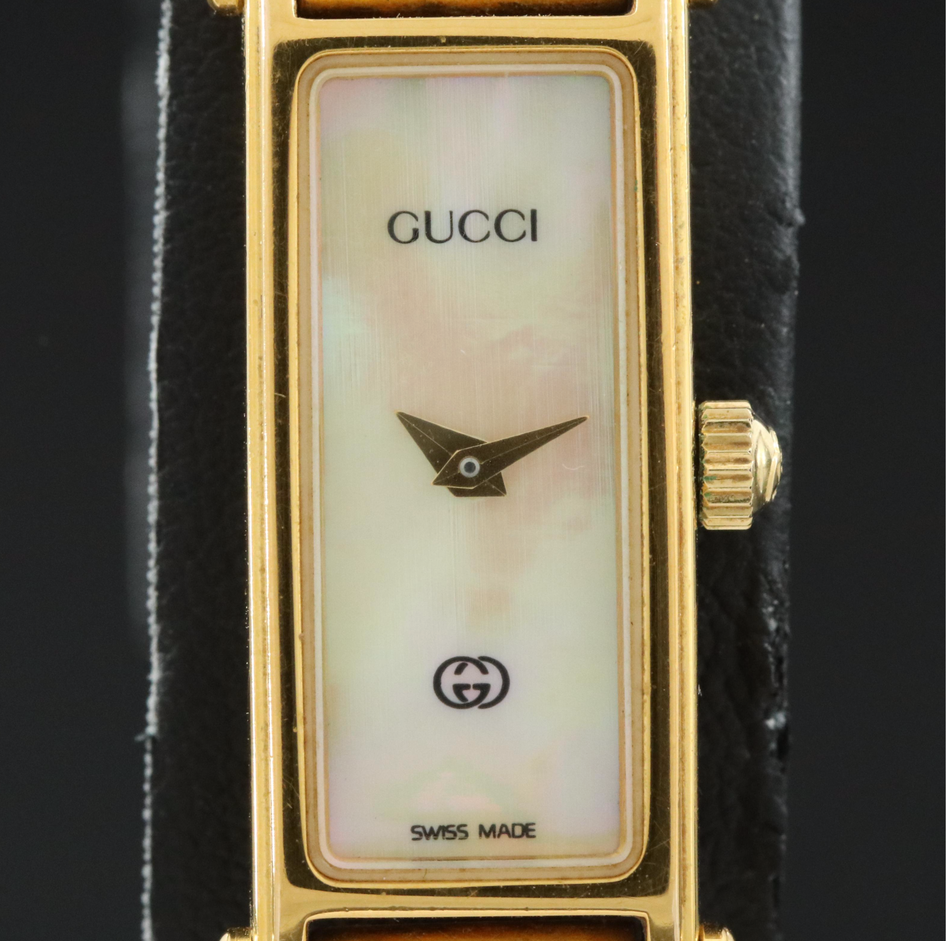 Gucci Mother-of-Pearl Bangle Watch