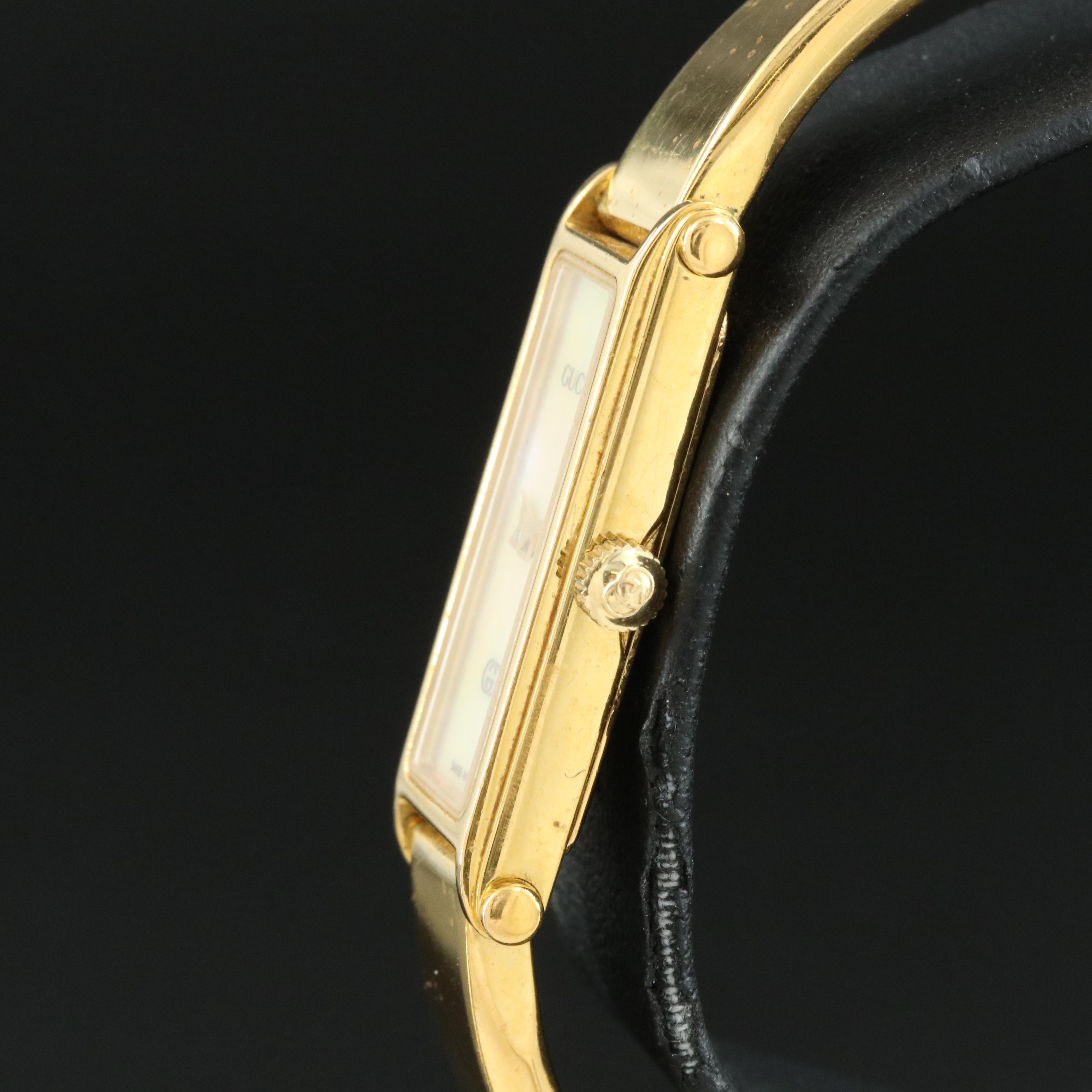 Gucci Mother-of-Pearl Bangle Watch