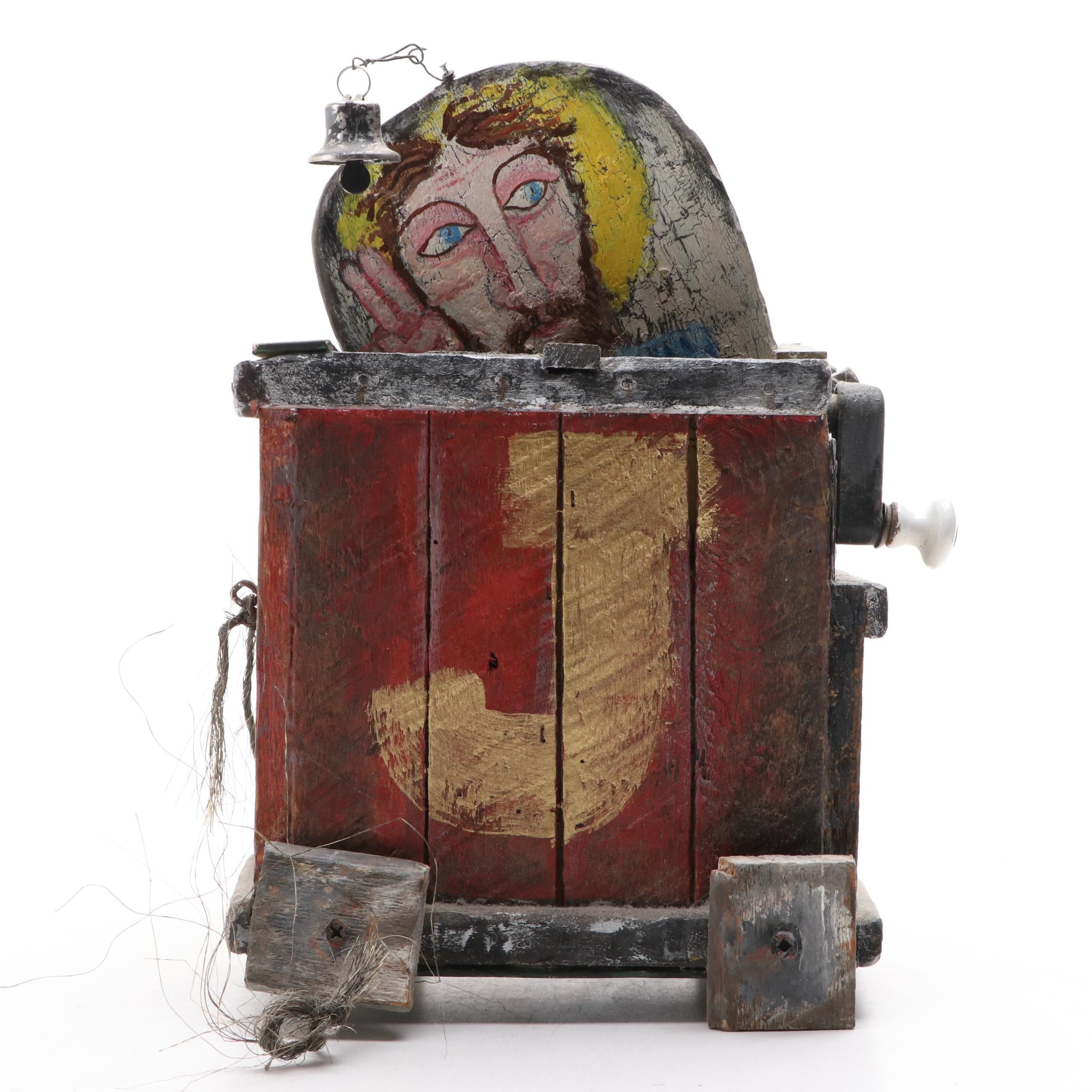 Bob Burgess Folk Art "Jesus in the Box" Sculptural Toy