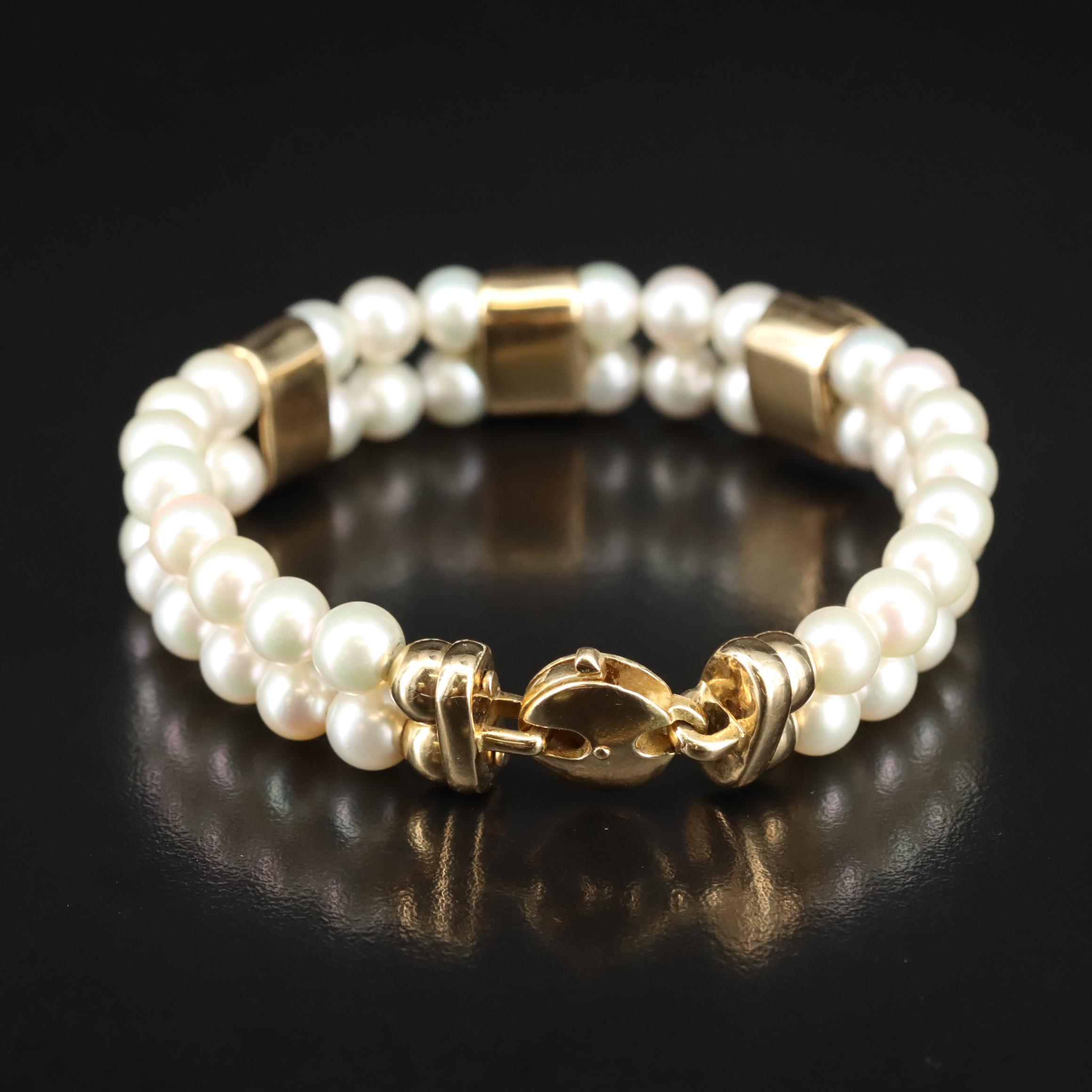 18K Sapphire, Ruby and Pearl Bracelet