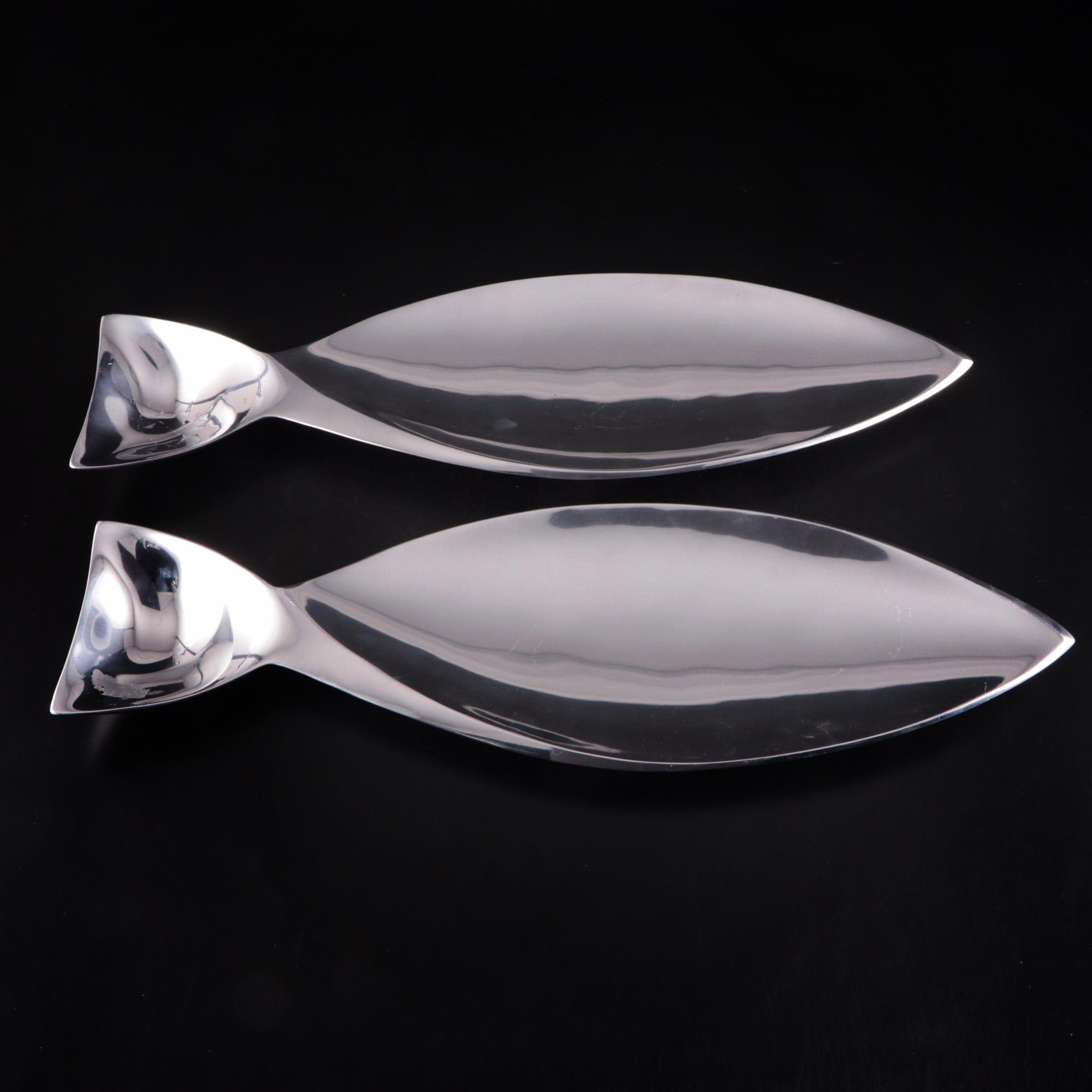 Nambé Aluminum Alloy Fish-Shaped Serving Platters, 2011