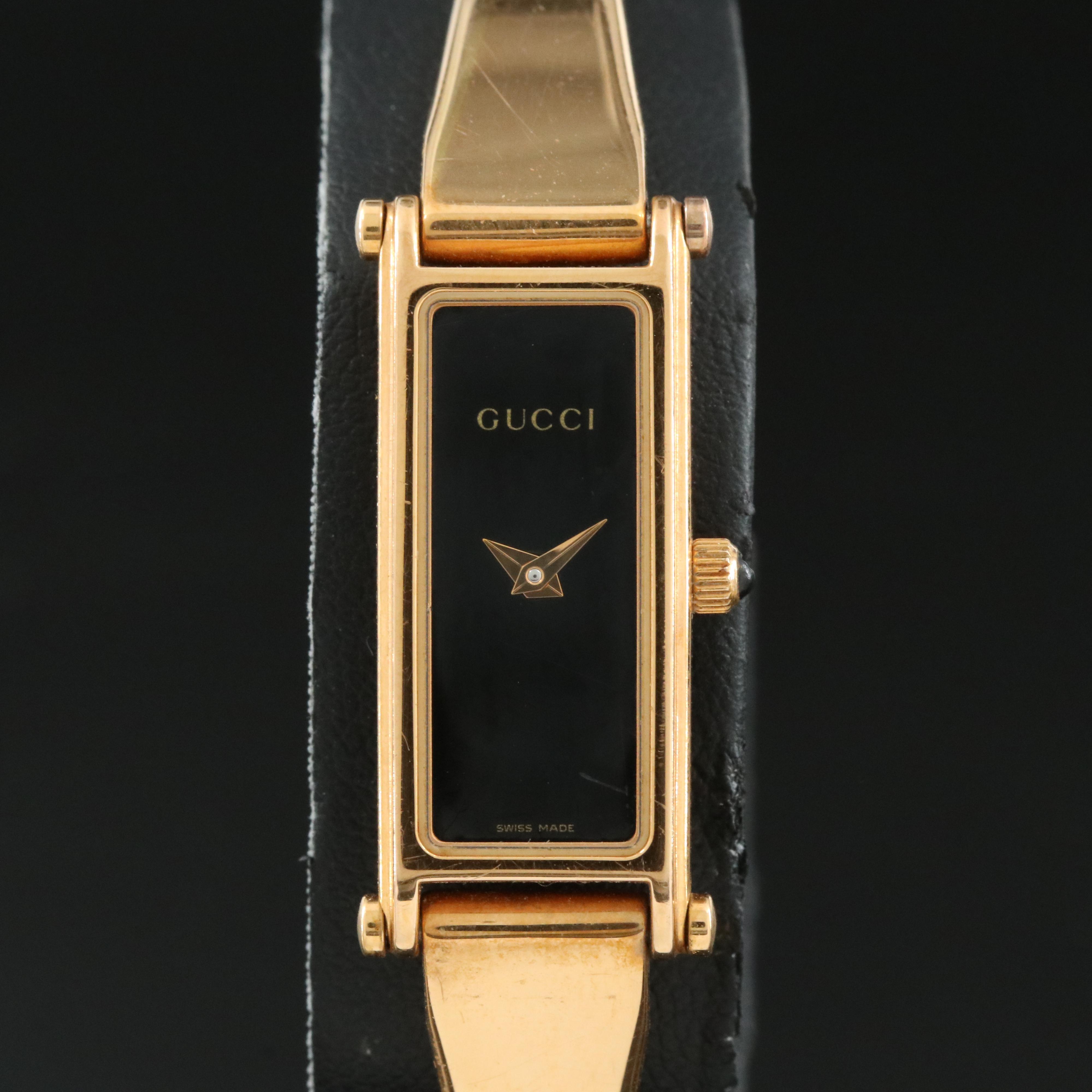 Gucci 1500 Series Gold Plated and Gold Tone Stirrup Watch