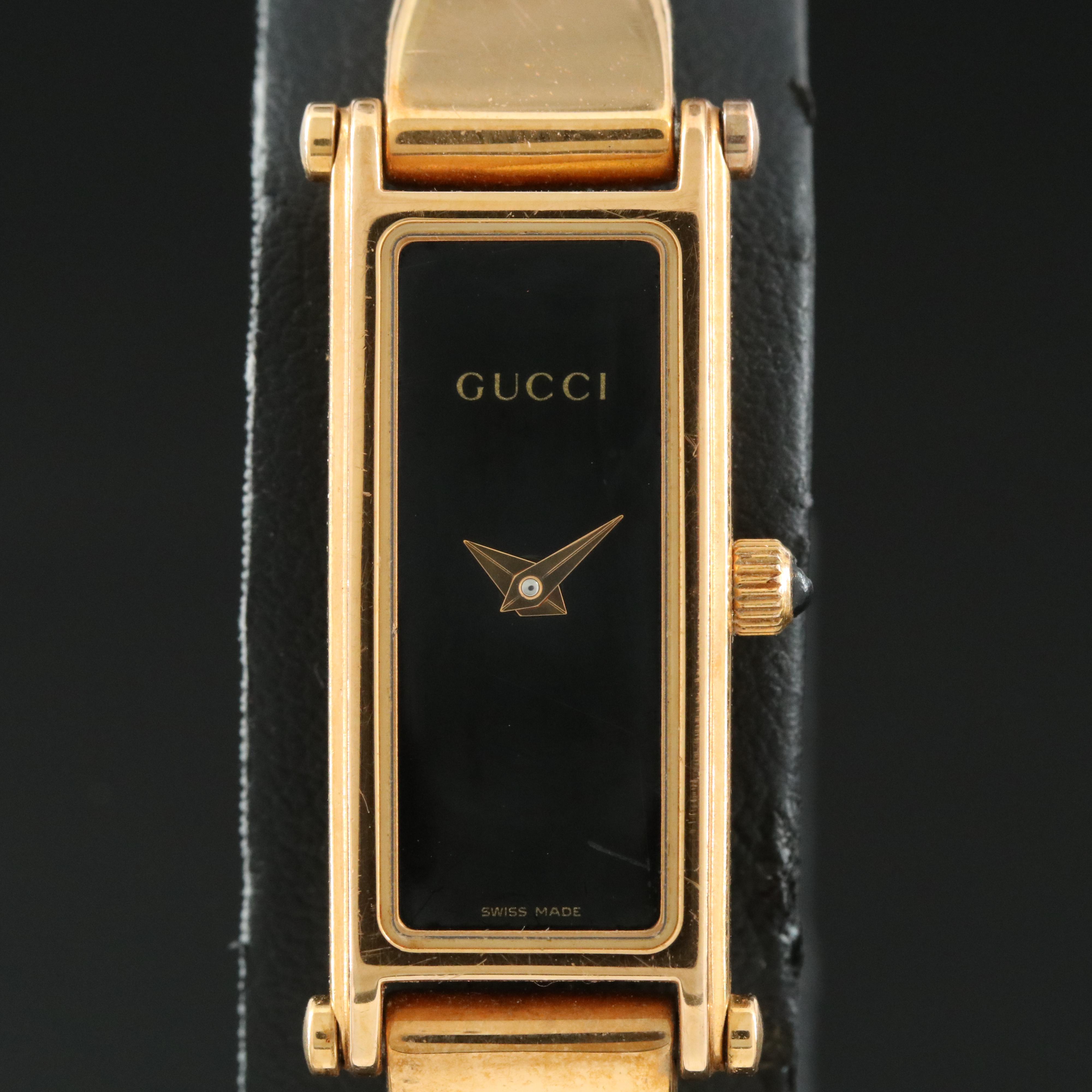Gucci 1500 Series Gold Plated and Gold Tone Stirrup Watch