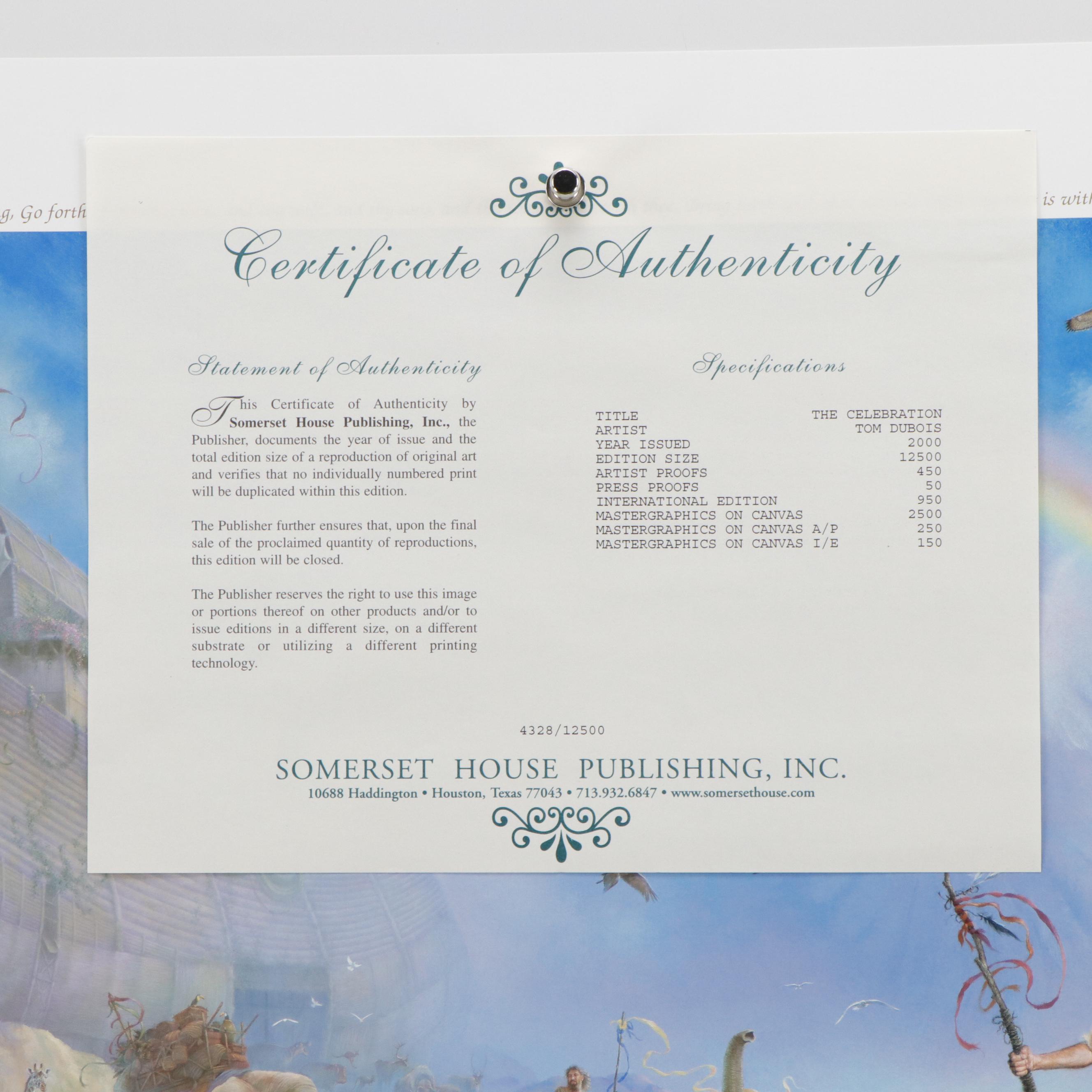 Tom duBois Offset Lithograph "The Celebration," 2000