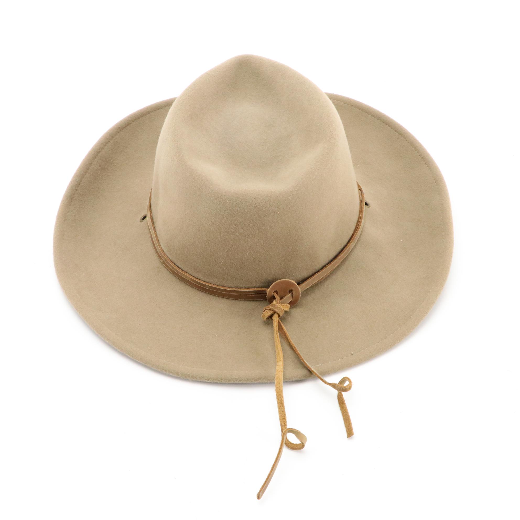 Tooled Leather Hat and MHT Westerns Felted Hat