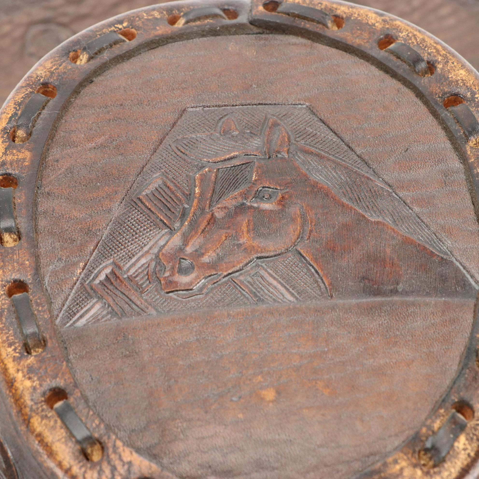 Tooled Leather Hat and MHT Westerns Felted Hat