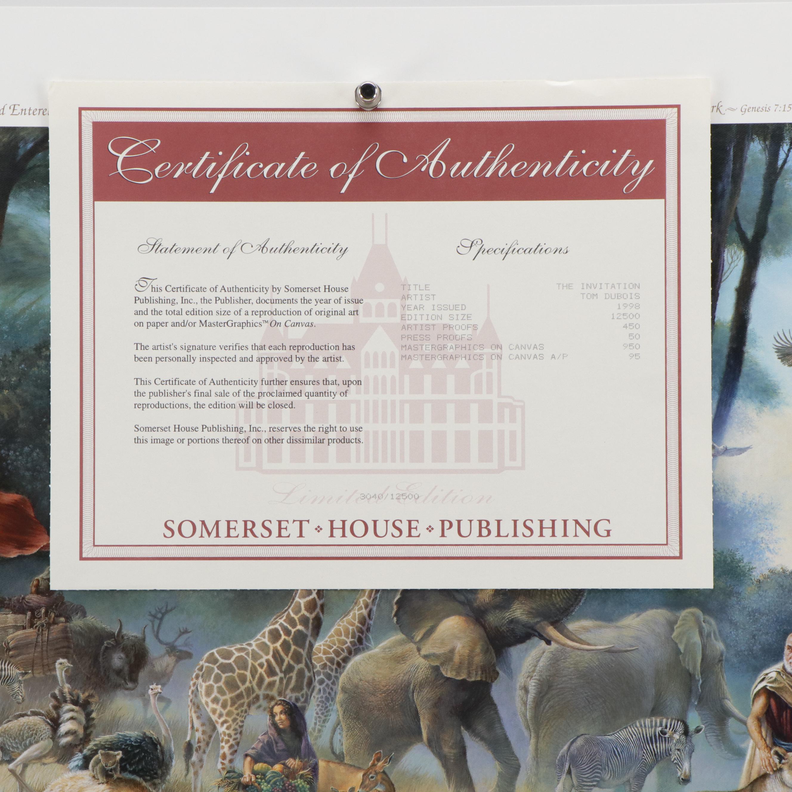 Tom duBois Offset Lithograph "The Invitation," 1998