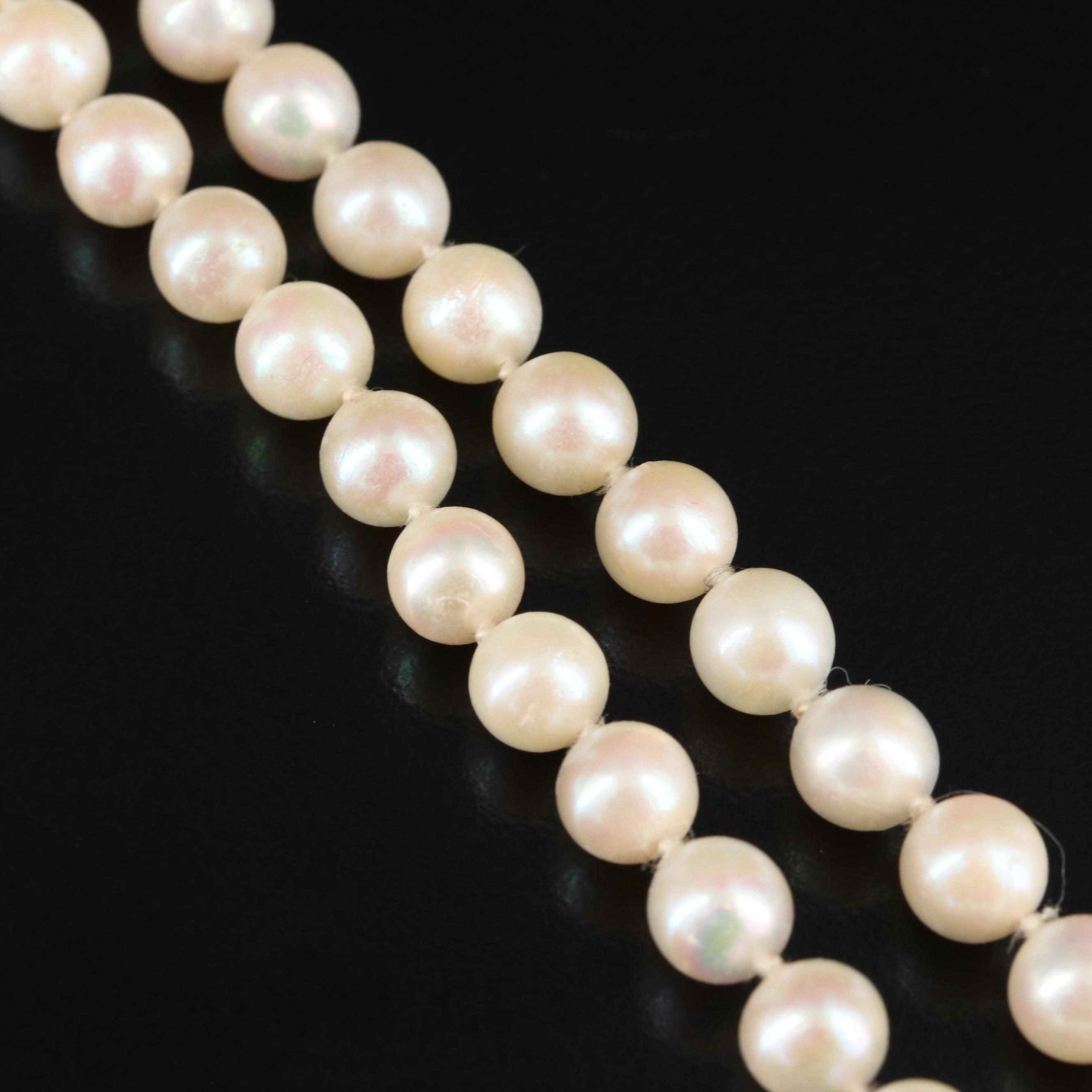 Pearl Necklace with 14K Clasp