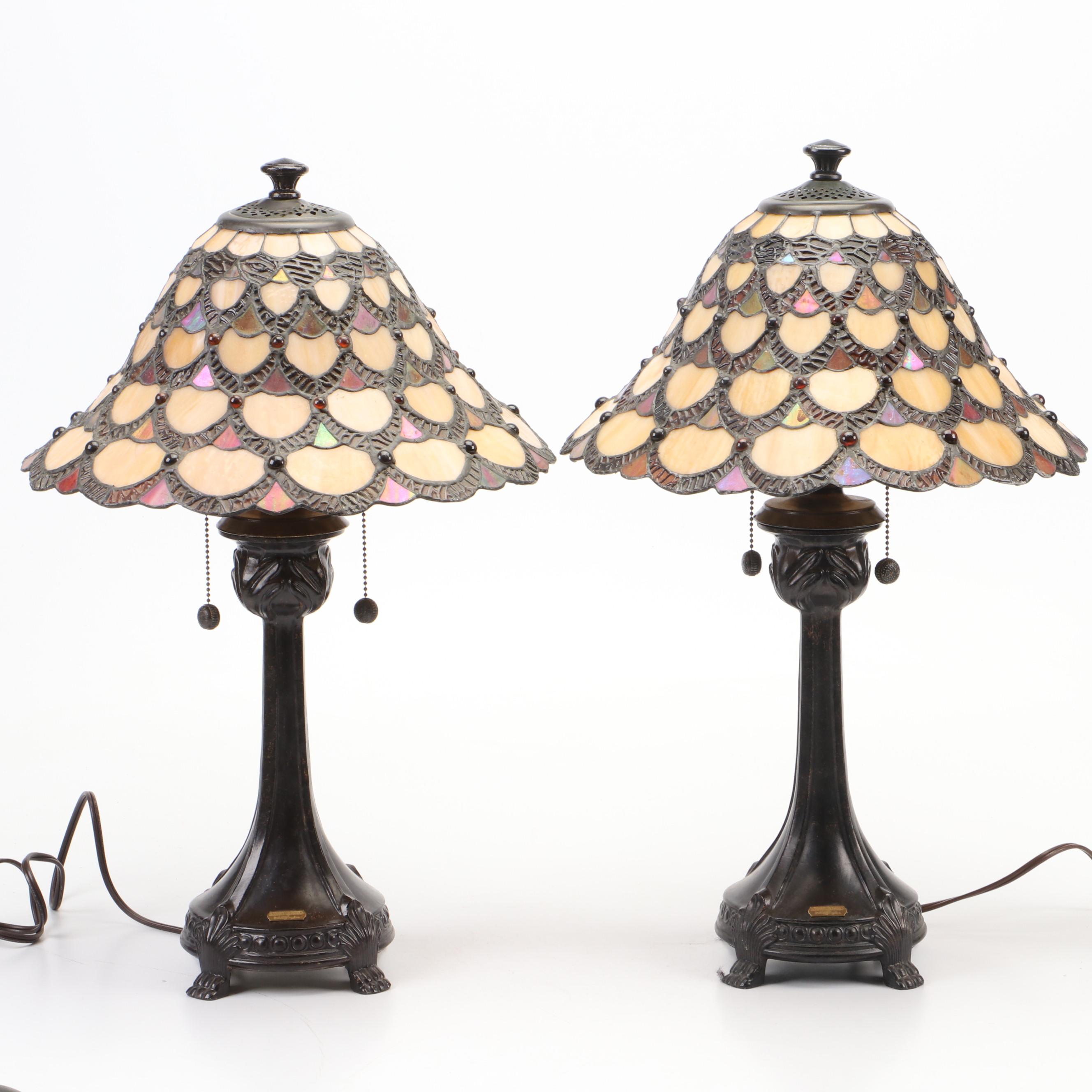 Pair of Dale Tiffany Antiques Roadshow Collection Table Lamps
