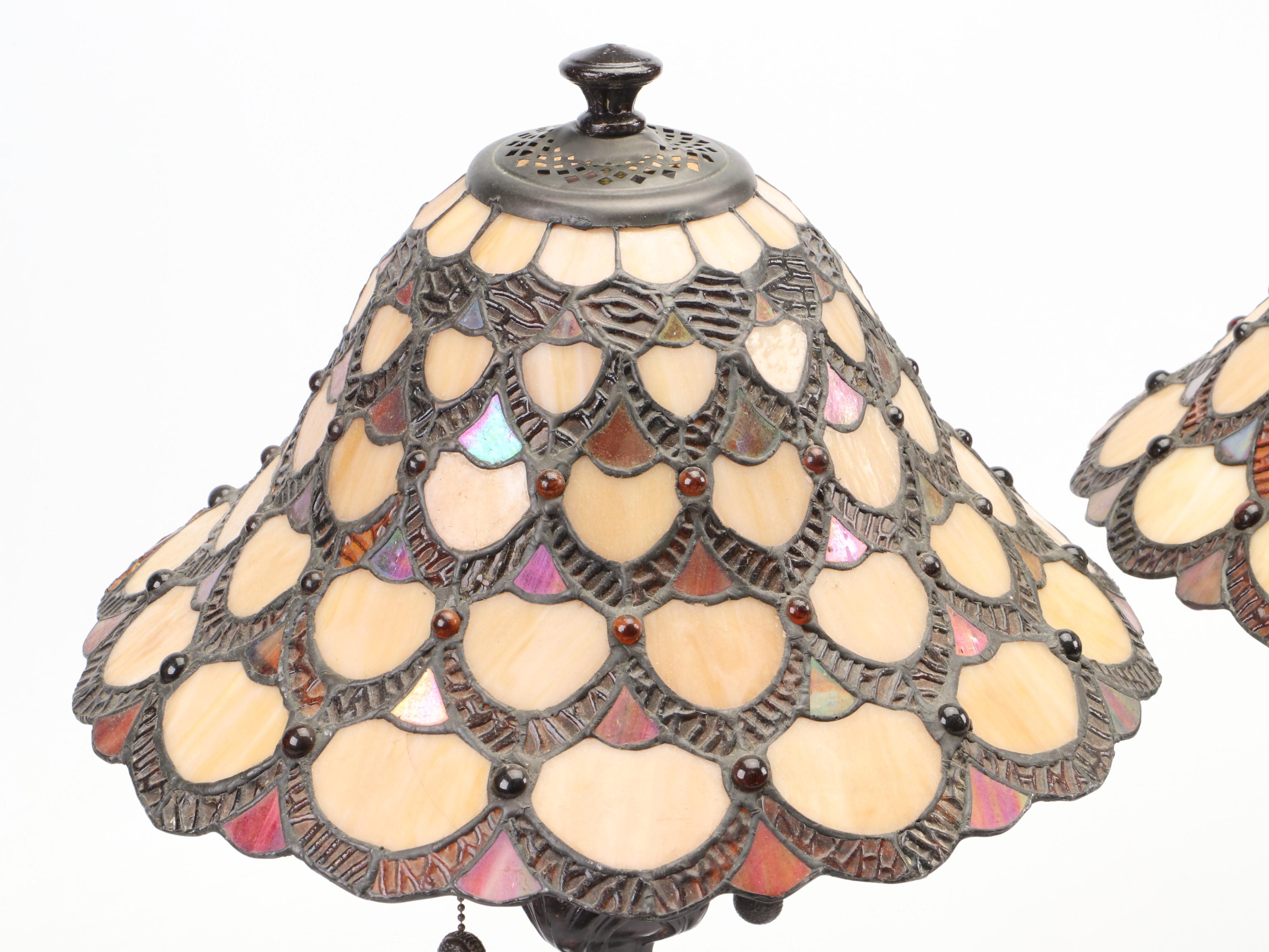 Pair of Dale Tiffany Antiques Roadshow Collection Table Lamps