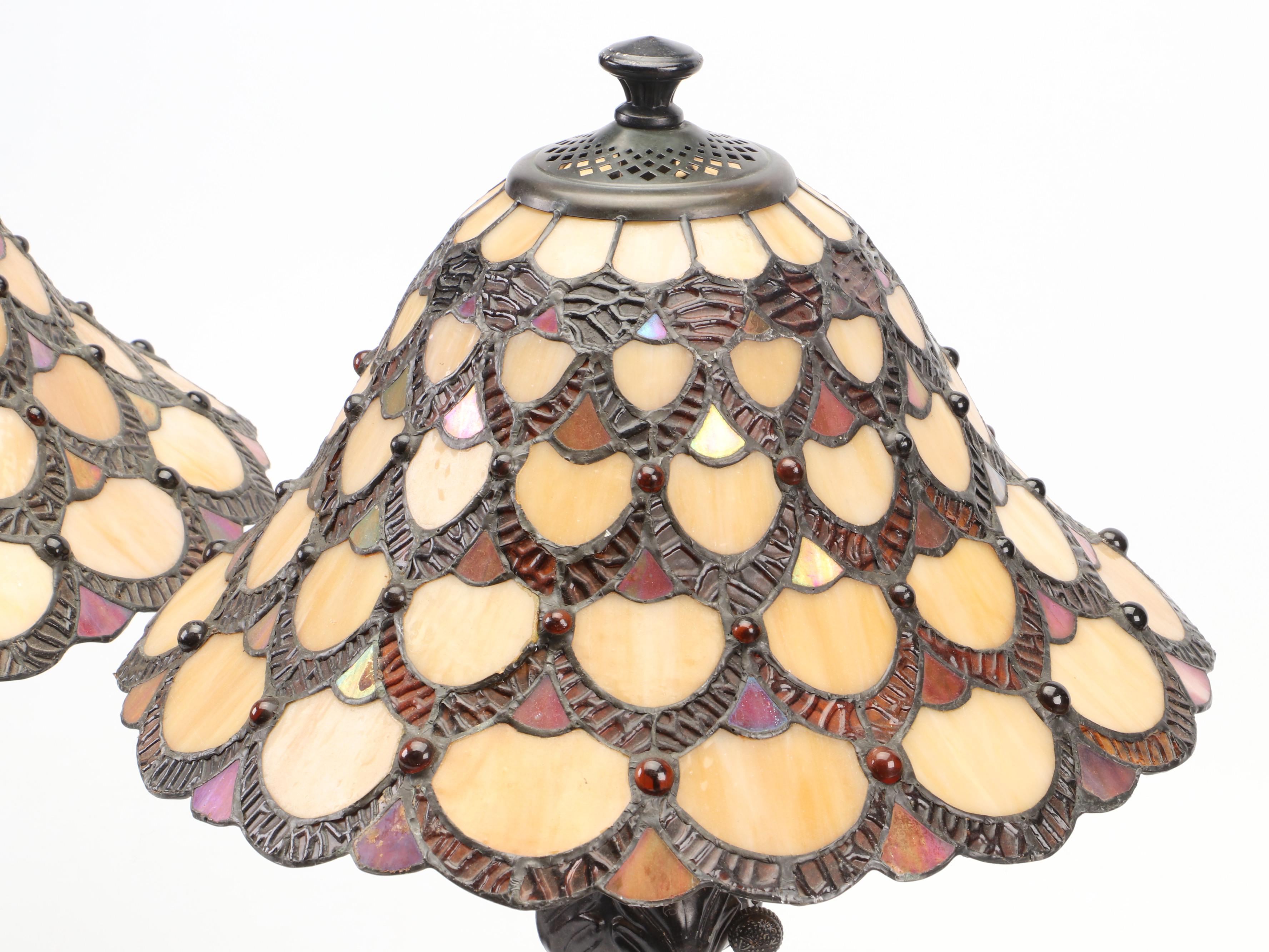 Pair of Dale Tiffany Antiques Roadshow Collection Table Lamps