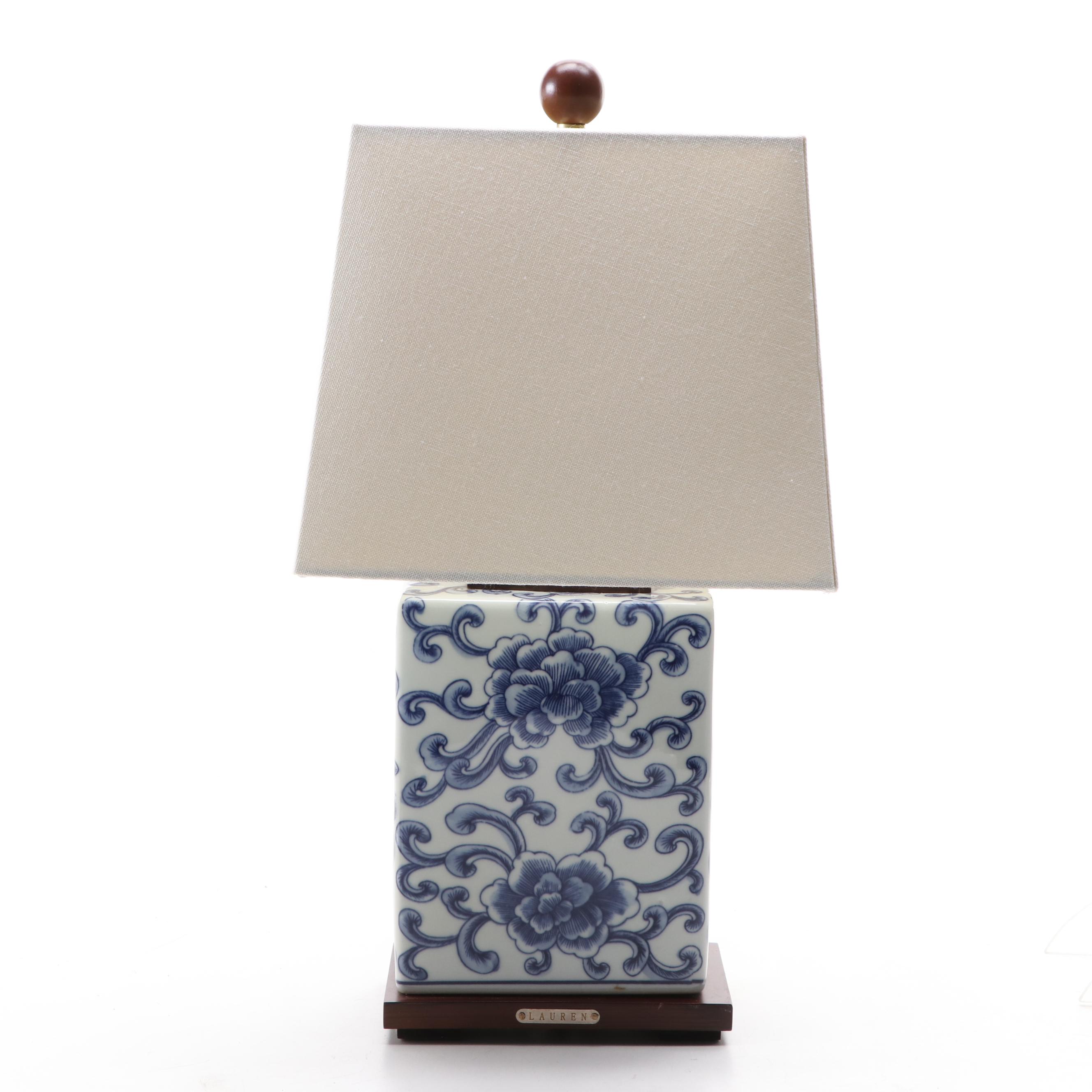 Ralph Lauren "Lauren" Blue and White Porcelain Table Lamp, 2013