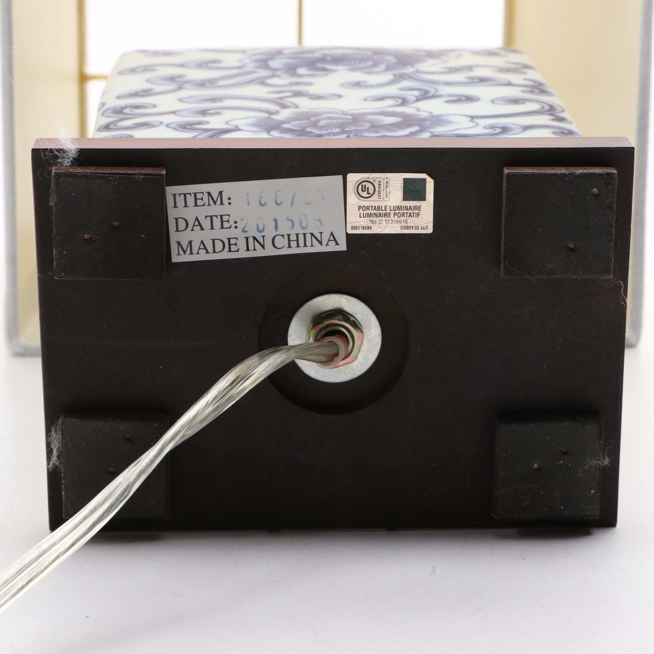 Ralph Lauren "Lauren" Blue and White Porcelain Table Lamp, 2013