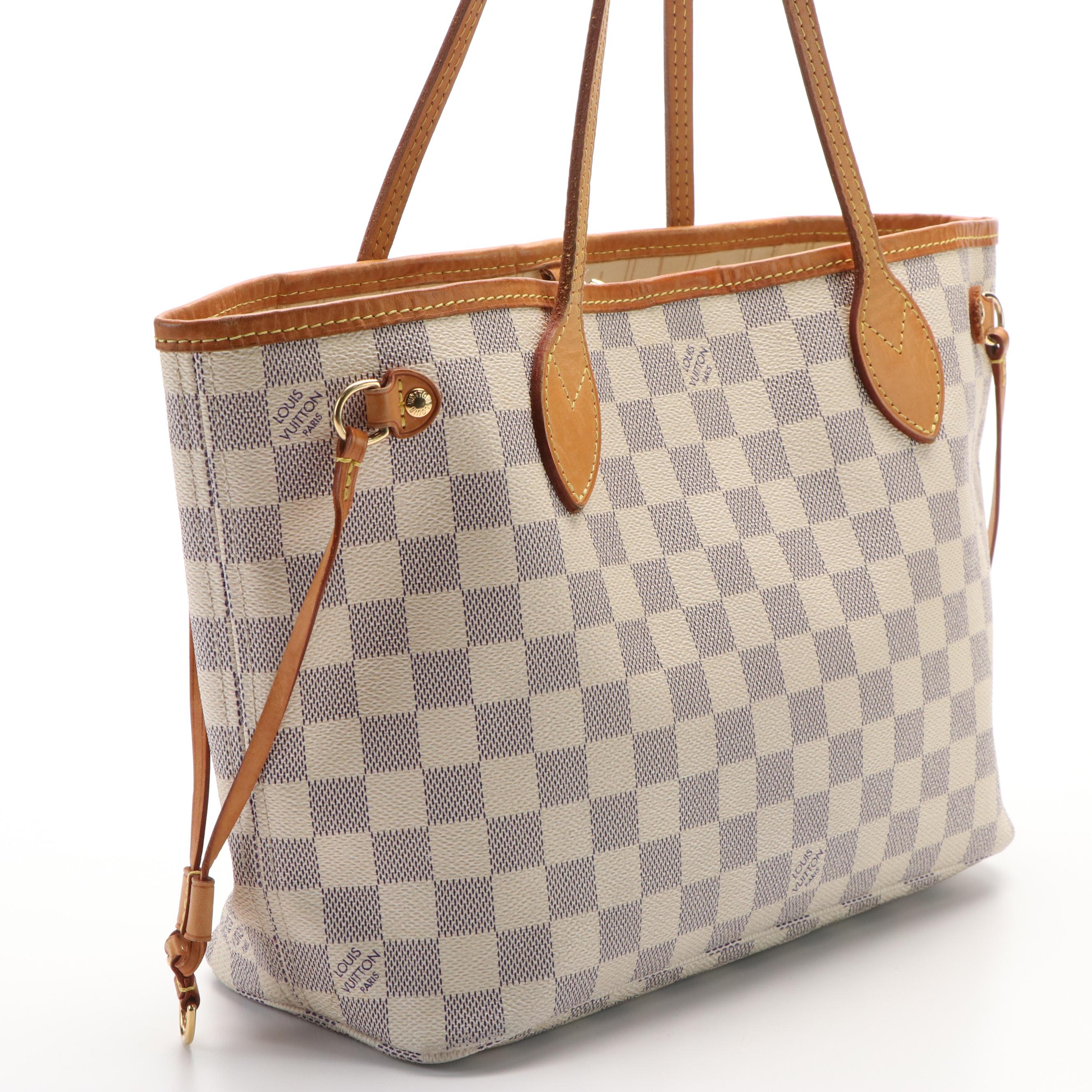 Louis Vuitton White Damier Neverfull PM Tote