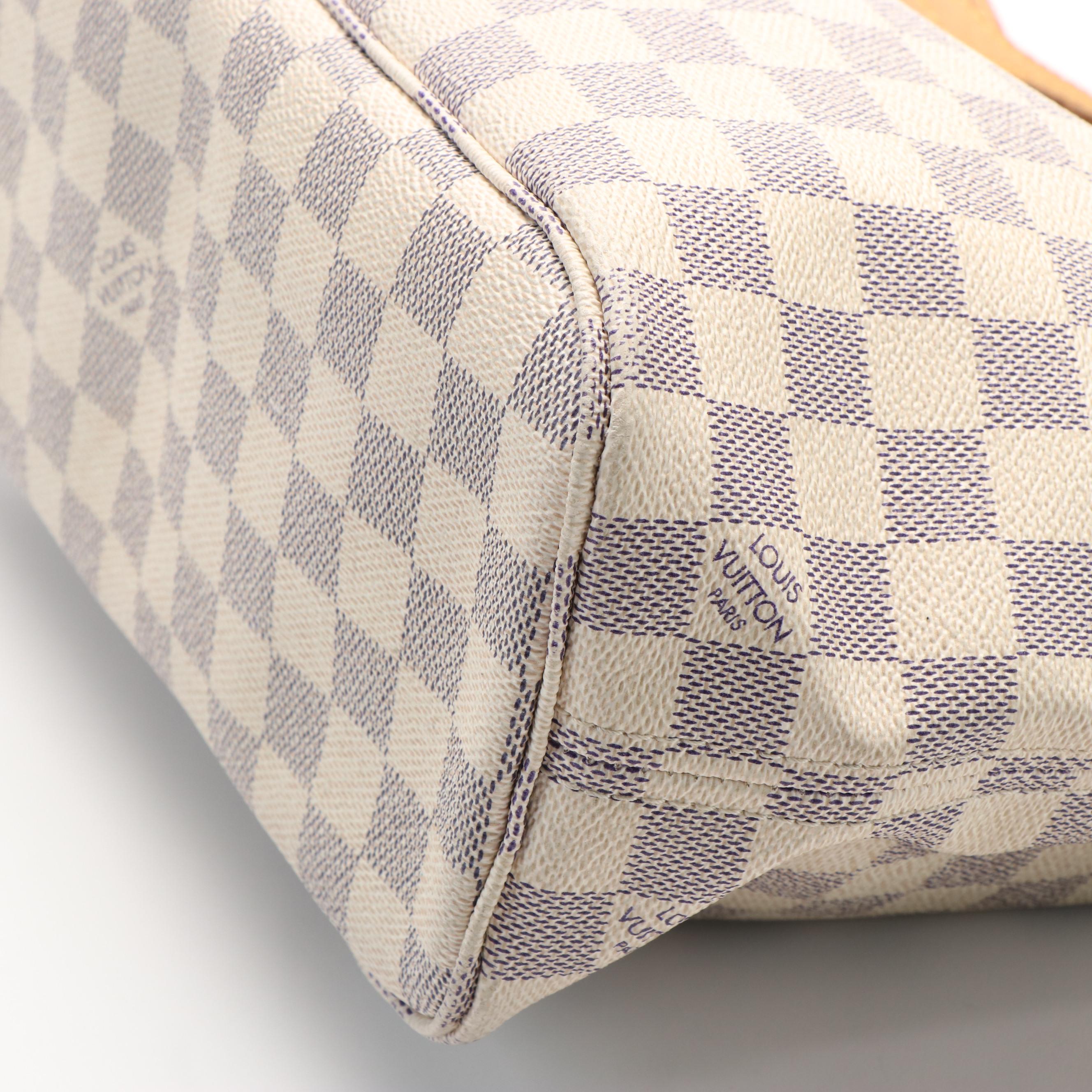 Louis Vuitton White Damier Neverfull PM Tote