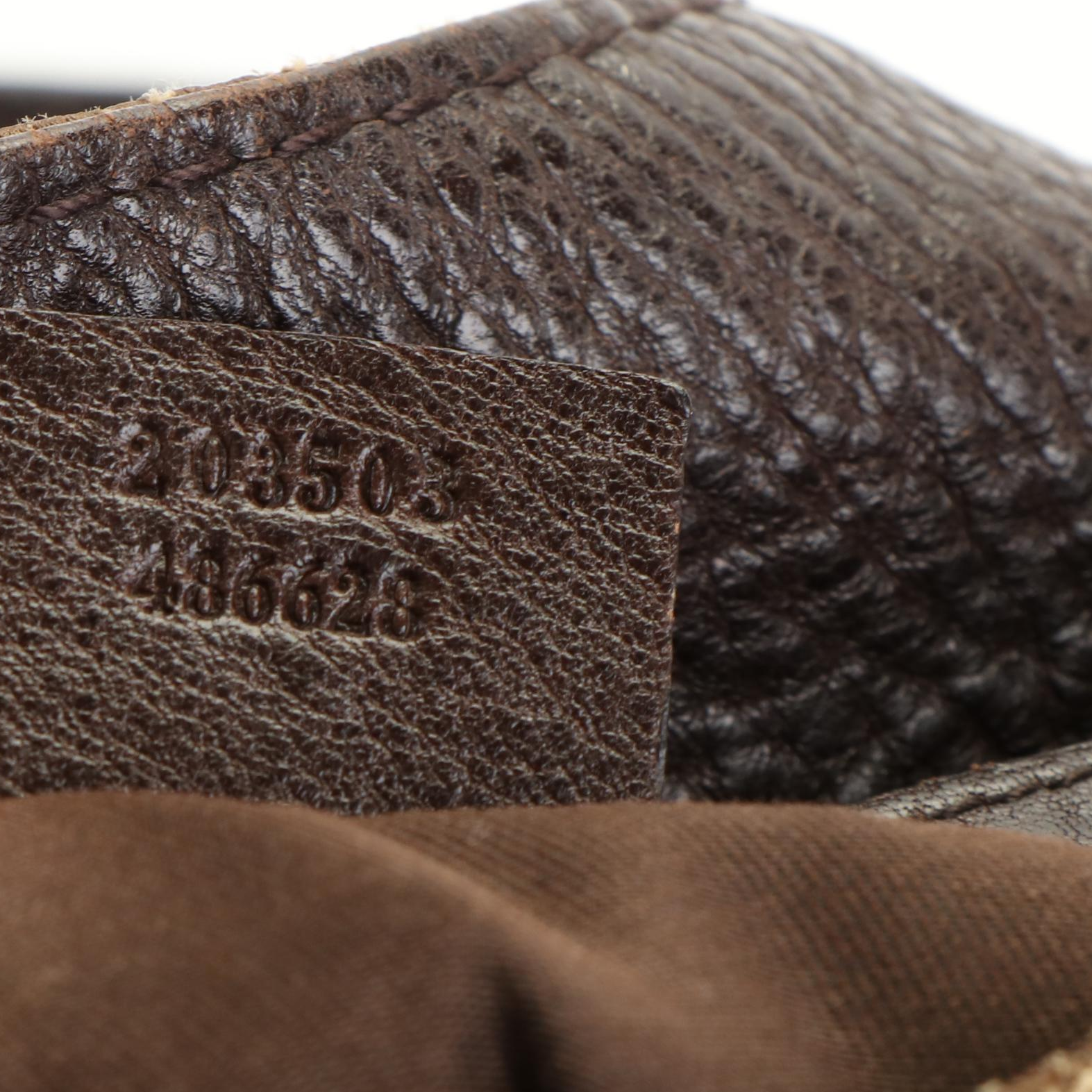 Gucci Charlotte Brown GG Canvas and Leather Shoulder Bag