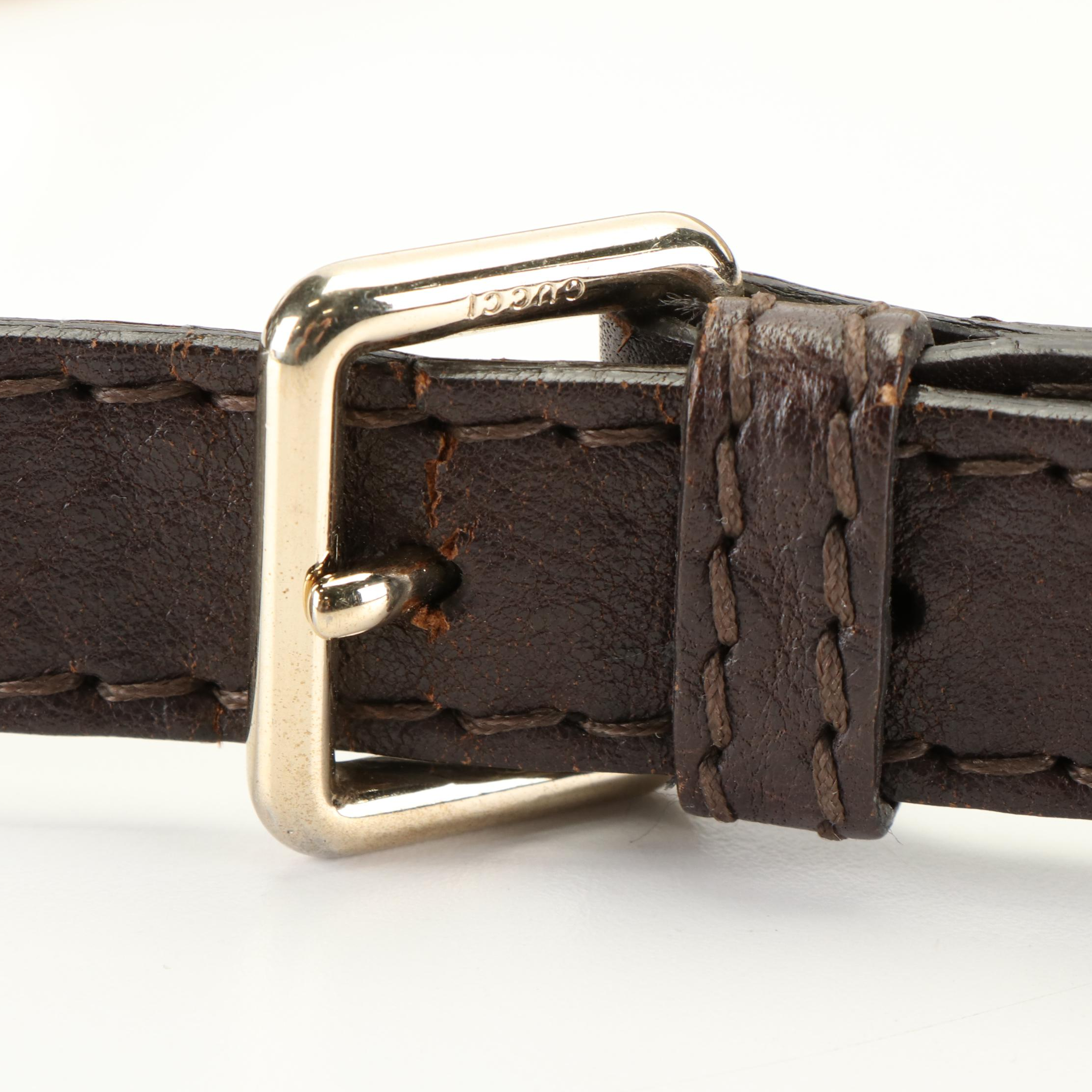 Gucci Charlotte Brown GG Canvas and Leather Shoulder Bag