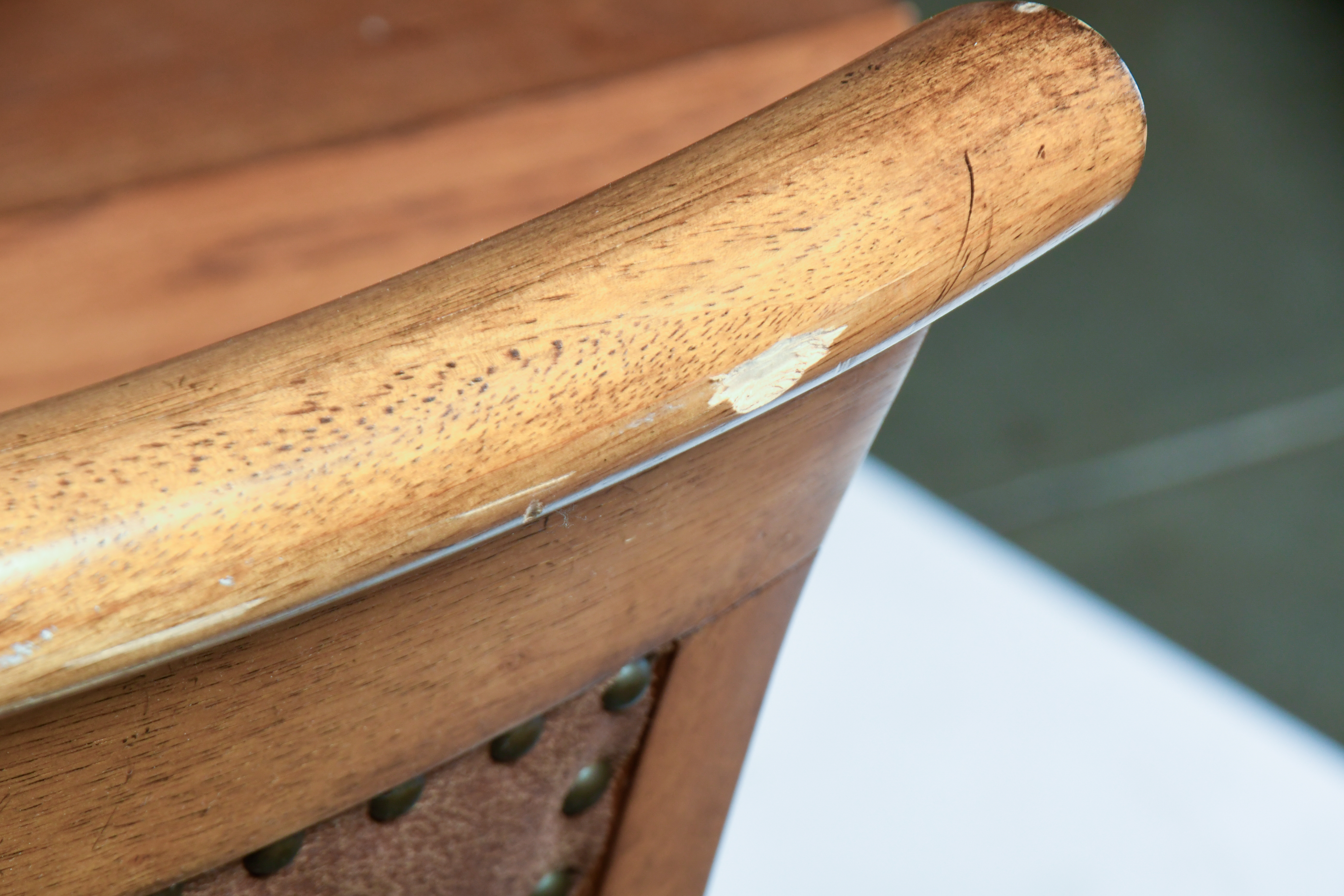 Lacquer Craft Oak Dining Table and Six Chairs