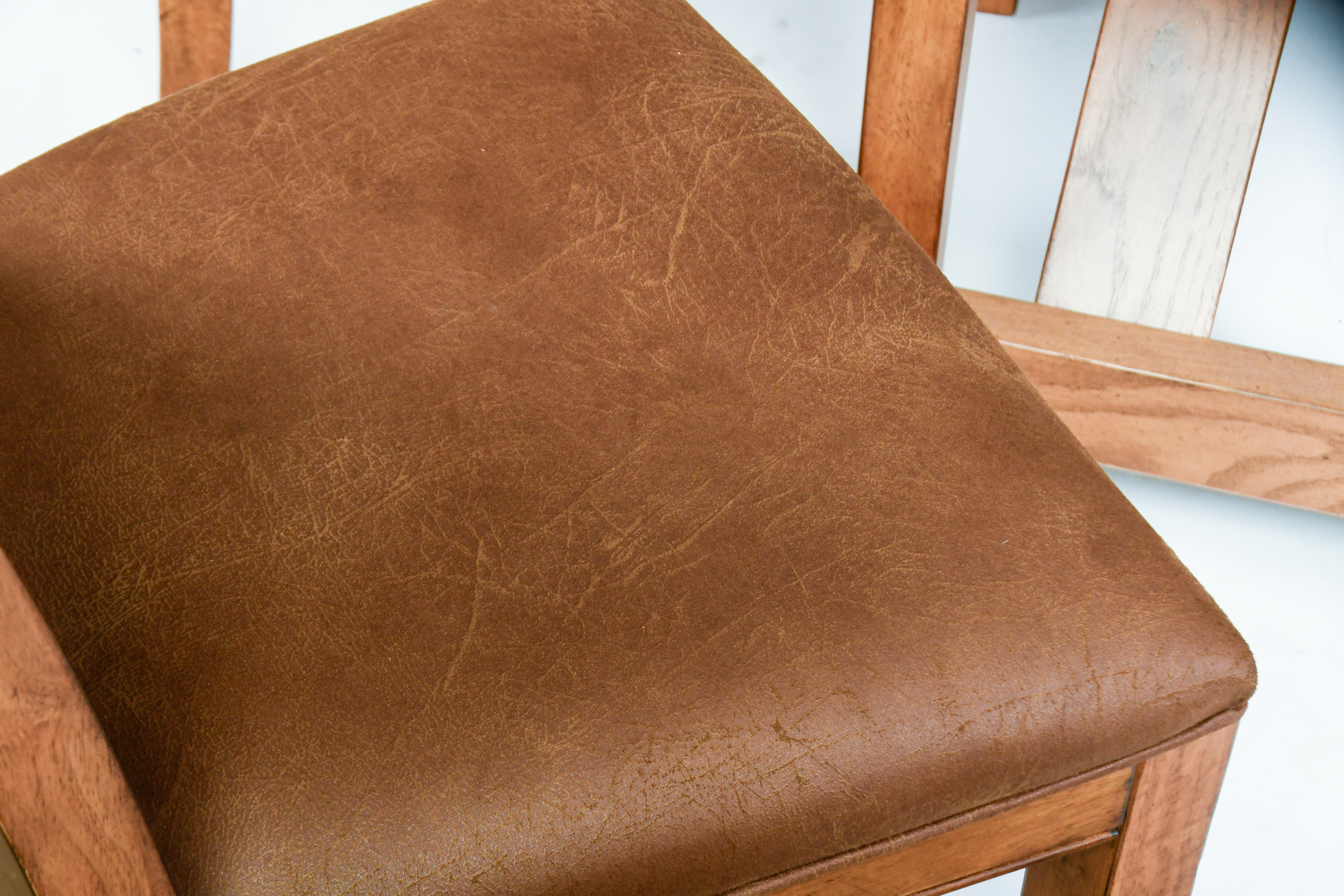 Lacquer Craft Oak Dining Table and Six Chairs