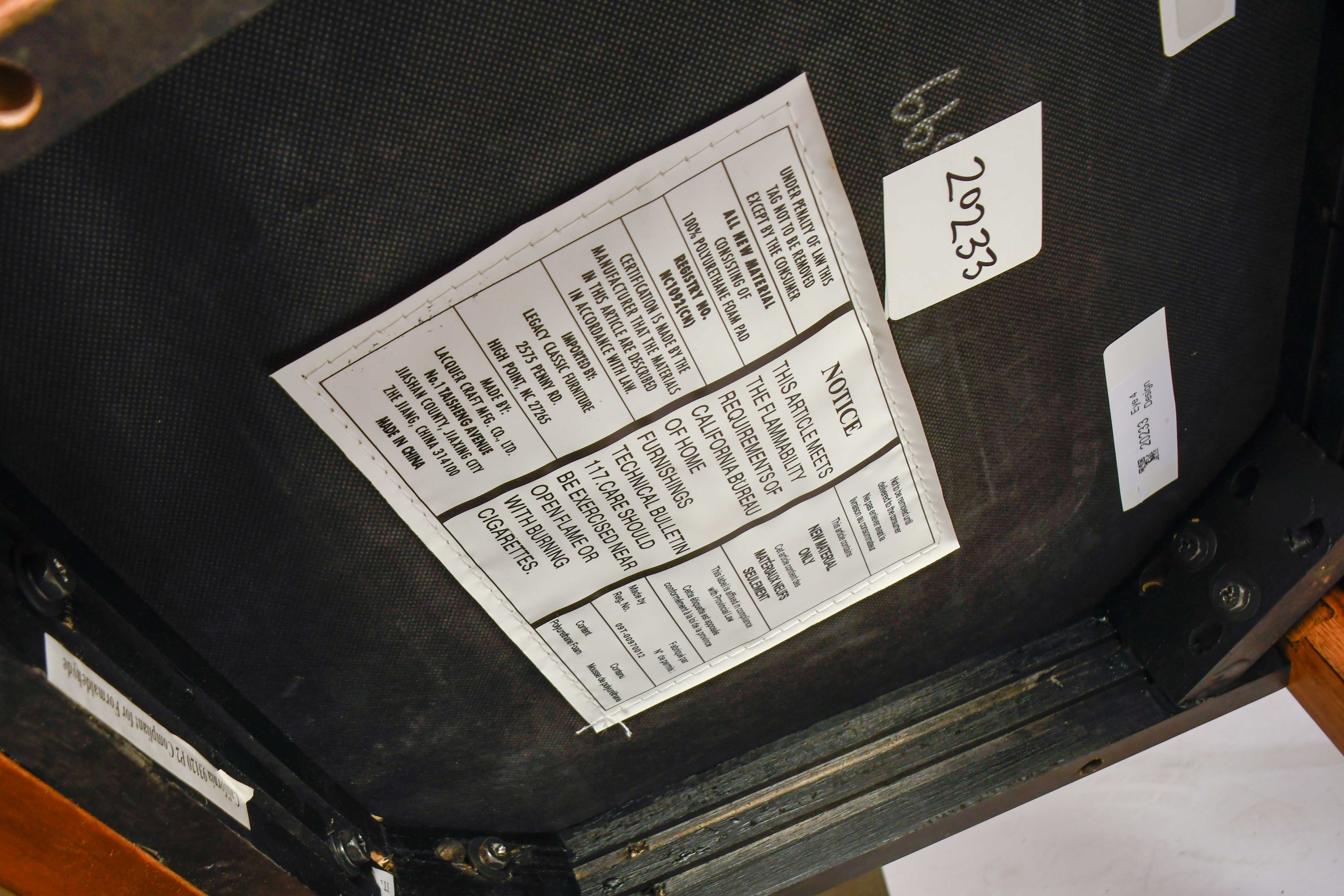 Lacquer Craft Oak Dining Table and Six Chairs