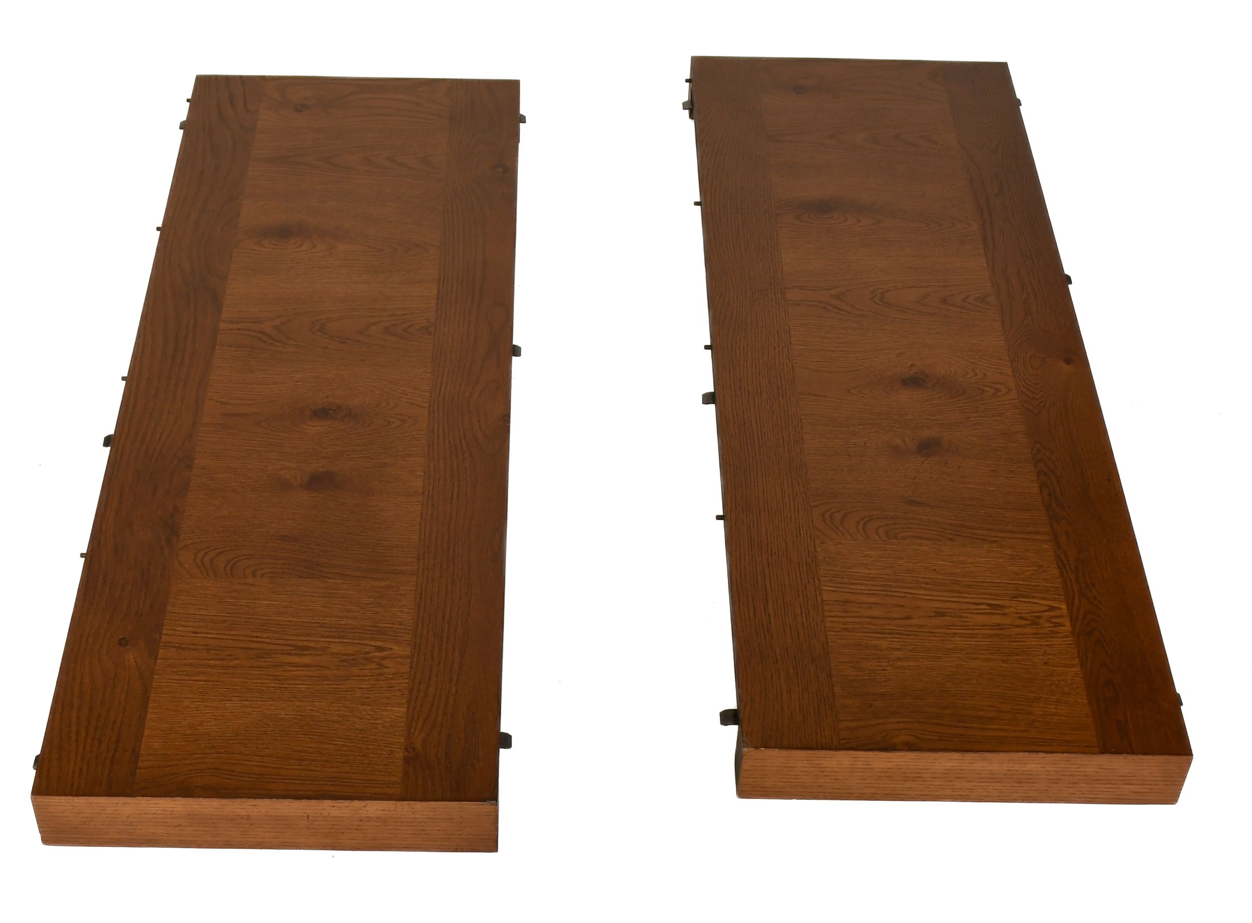 Lacquer Craft Oak Dining Table and Six Chairs