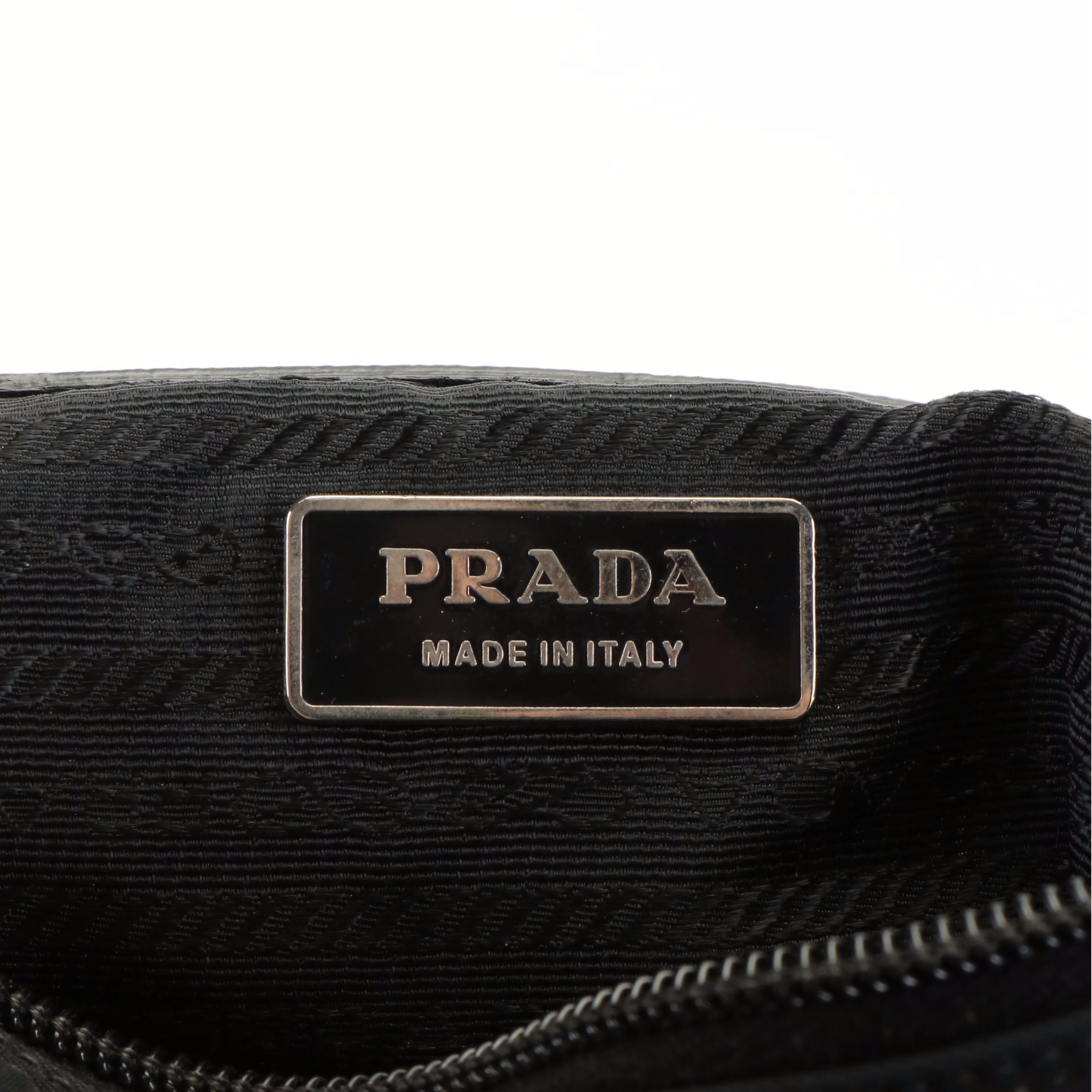 Prada Hand Bag in Black Tessuto Nylon and Leather