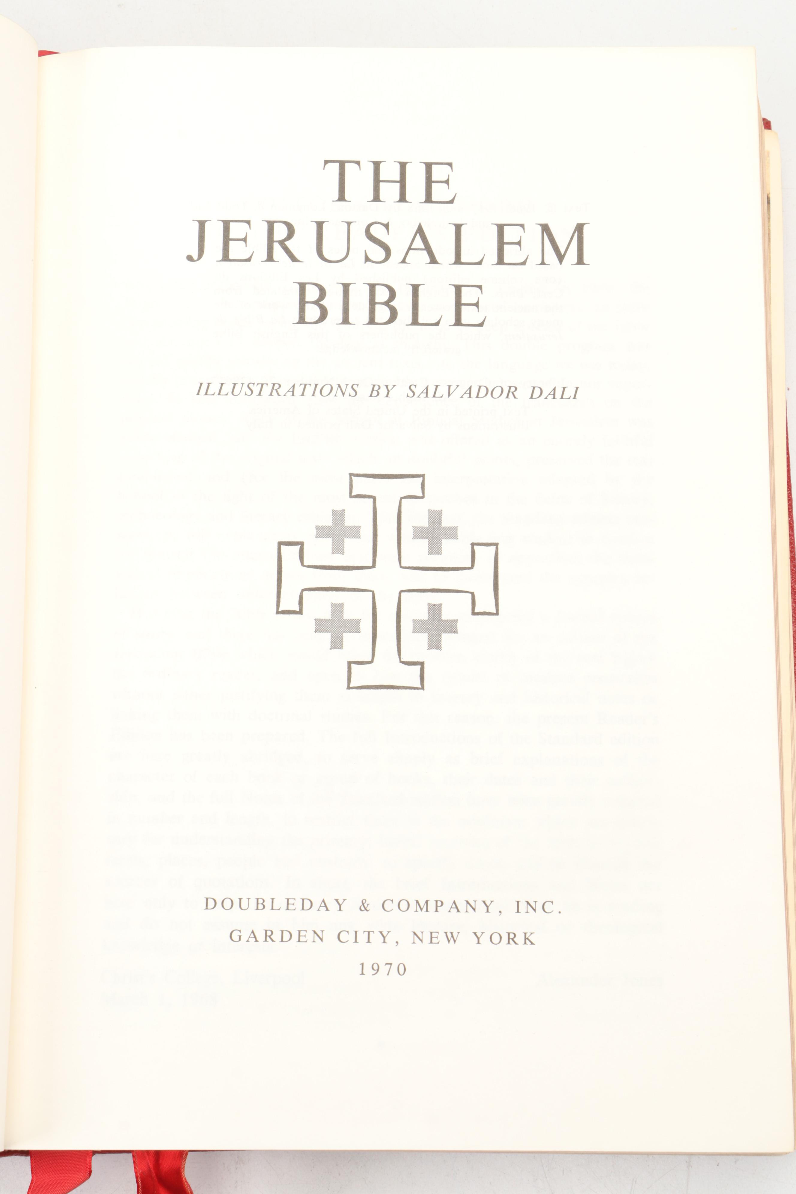 Salvador Dalí Illustrated Jerusalem Bible Edited by Alexander Jones, 1970